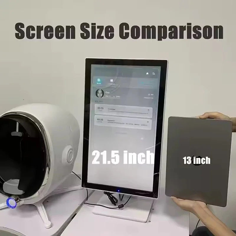 20253D Skin Scanner Care 21.0 Inch Bitmoji Plus AI Intelligent Facial Mirror Portable Testing Detector Face Camera Test Analysis
