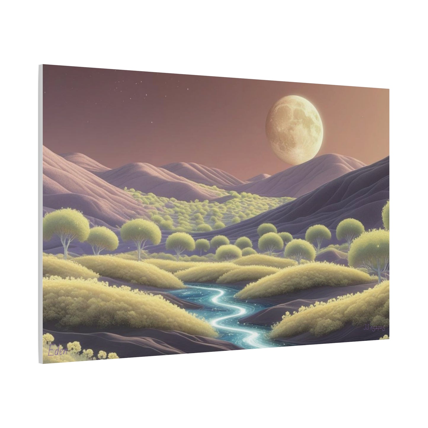 Serene Landscape Canvas Print - "Eden In Other Stars", Wall Art Decor, Home Décor, Gift for Nature Lovers, Living Room Decoration