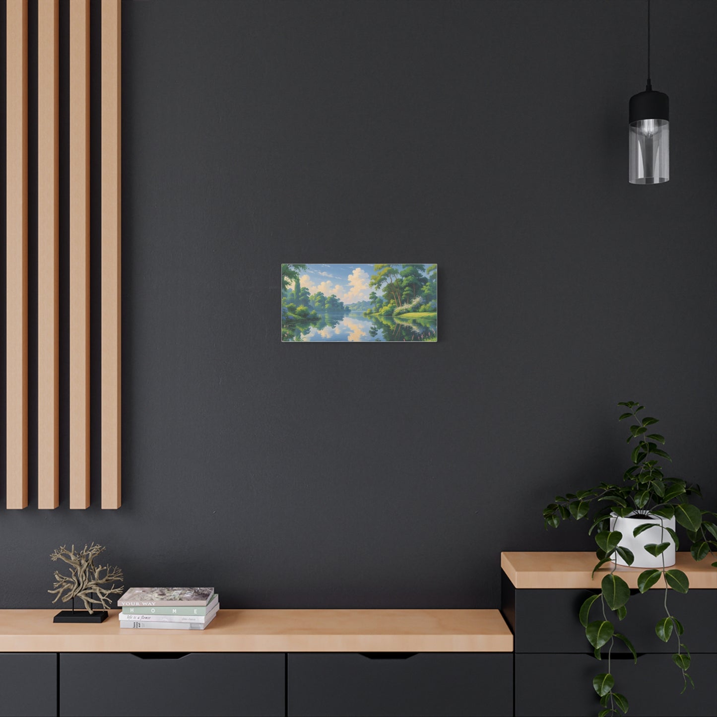 Serene Landscape Canvas Print - "Peaceful Lake", Wall Art Decor, Home Décor, Gift for Nature Lovers, Living Room Decoration