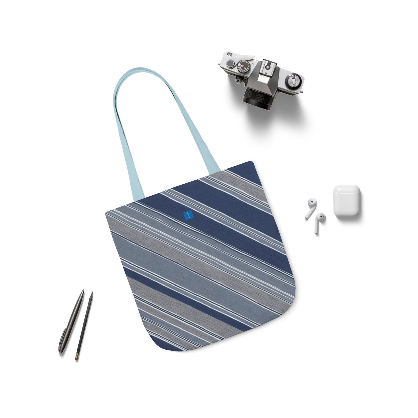Stylish Canvas Tote Bag with 2-Color Straps, Eco-Friendly Shopping, Beach Day, Weekend Getaway, Gift for Her