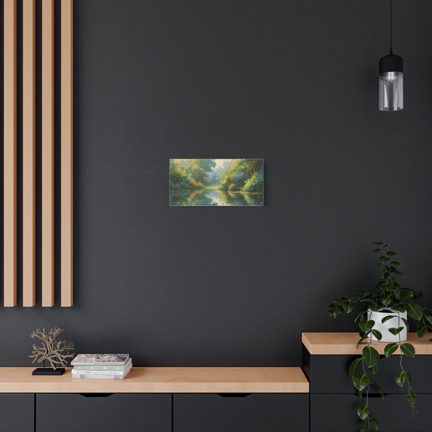 Serena Lake Landscape Canvas Print - "Reflection" series, Peaceful and Abundant, Wall Art Decor, Home Décor, Gift for Nature Lovers, Living Room Decoration