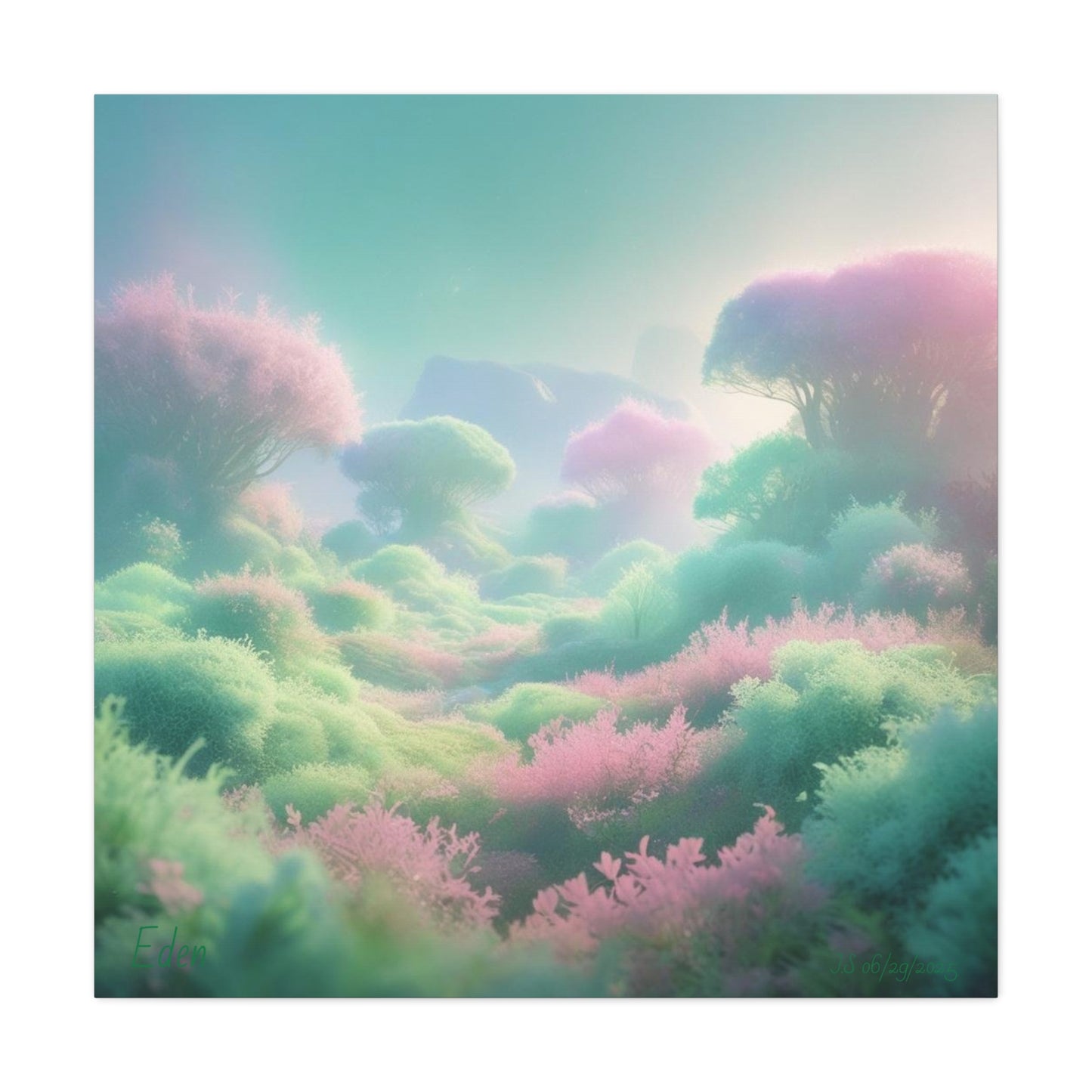 Eden Dreamscape Matte Canvas Wall Art, Tranquil Landscape Decor, Home Office Decor, Gift for Nature Lovers, Serenity Art Piece