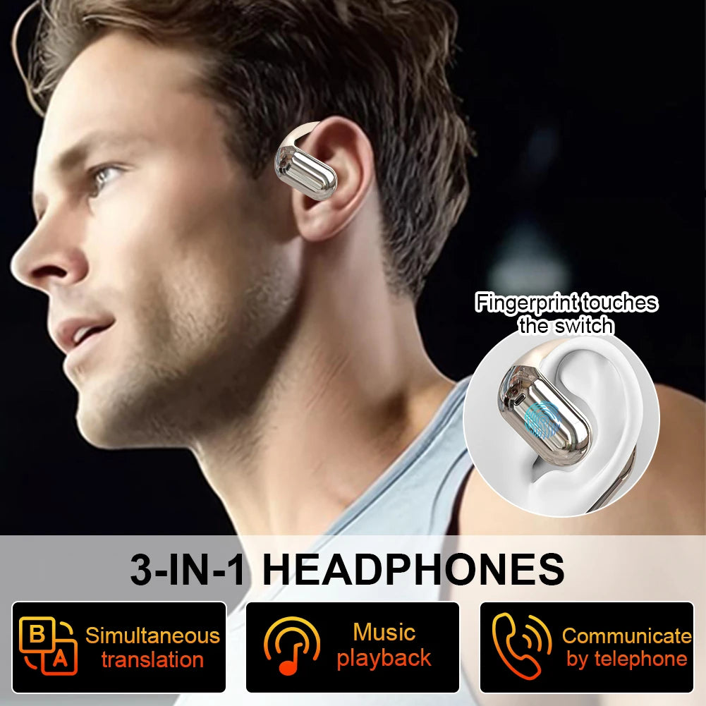 3in1 AI Translator Earbuds 144 Languages Noise Cancelling Bluetooth Headset Instant Translator Smart Voice Real Time for Travel