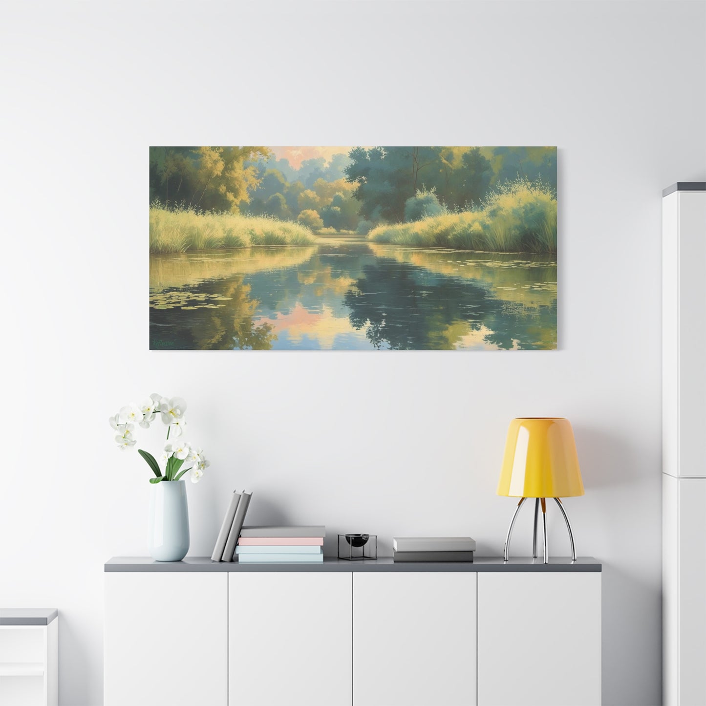 Serene Landscape Canvas Print - "Reflection" series, Wall Art Decor, Home Décor, Gift for Nature Lovers, Living Room Decoration