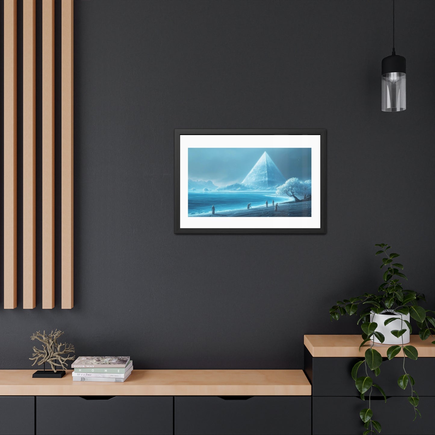 "The Sowers", Framed Original Art , Dreamy Wall Art for Home Decor, Unique Gift, Adventure Travel Art, Oasis Landscape Decor