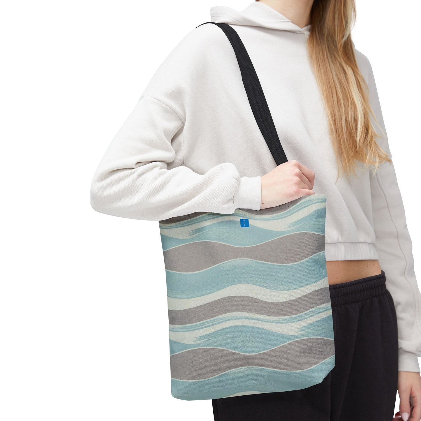 Stylish Waves Tote Bag, Everyday Use, Beach Bag, Shopping Tote, Eco-Friendly, Gift for Her, Summer Accessory