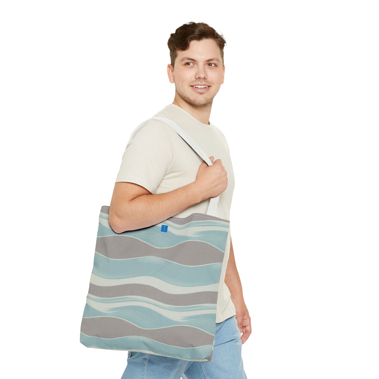 Stylish Waves Tote Bag, Everyday Use, Beach Bag, Shopping Tote, Eco-Friendly, Gift for Her, Summer Accessory