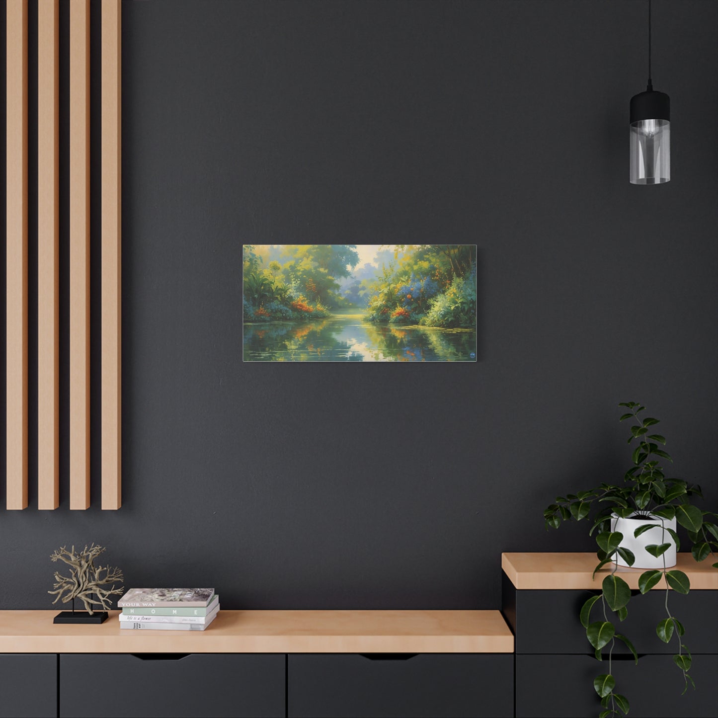 Serena Lake Landscape Canvas Print - "Reflection" series, Peaceful and Abundant, Wall Art Decor, Home Décor, Gift for Nature Lovers, Living Room Decoration