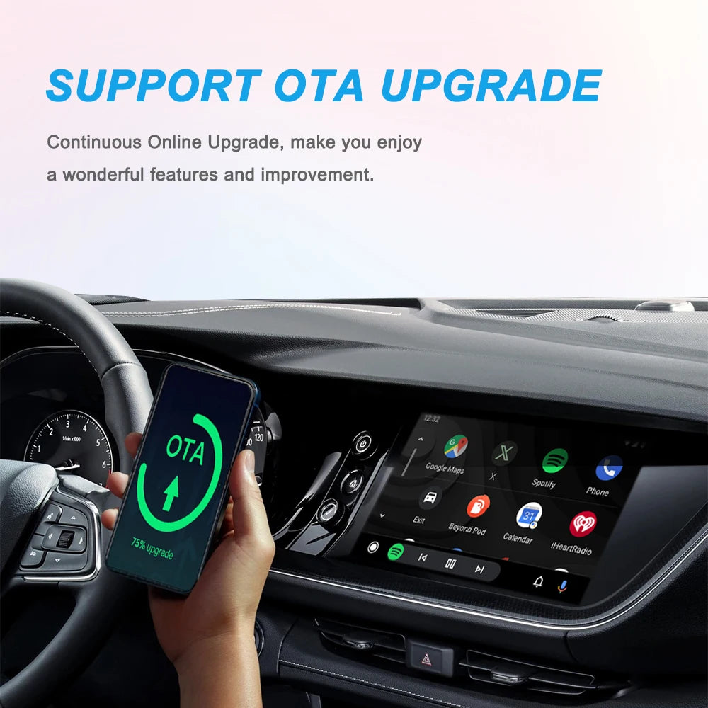 Acodo New Wireless CarPlay Android Auto Car Adapter Plug and Play Smart Mini Box WiFi Connect Universal Bluetooth Fast Connect
