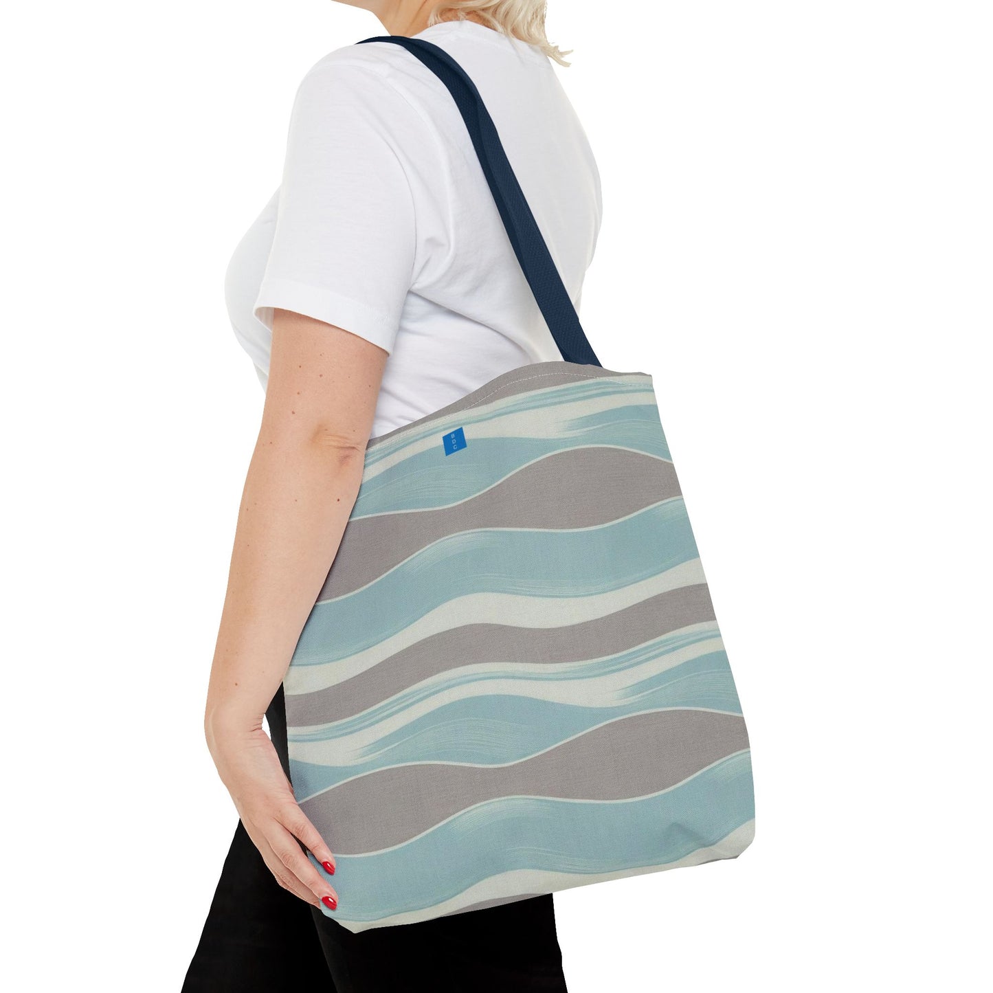 Stylish Waves Tote Bag, Everyday Use, Beach Bag, Shopping Tote, Eco-Friendly, Gift for Her, Summer Accessory