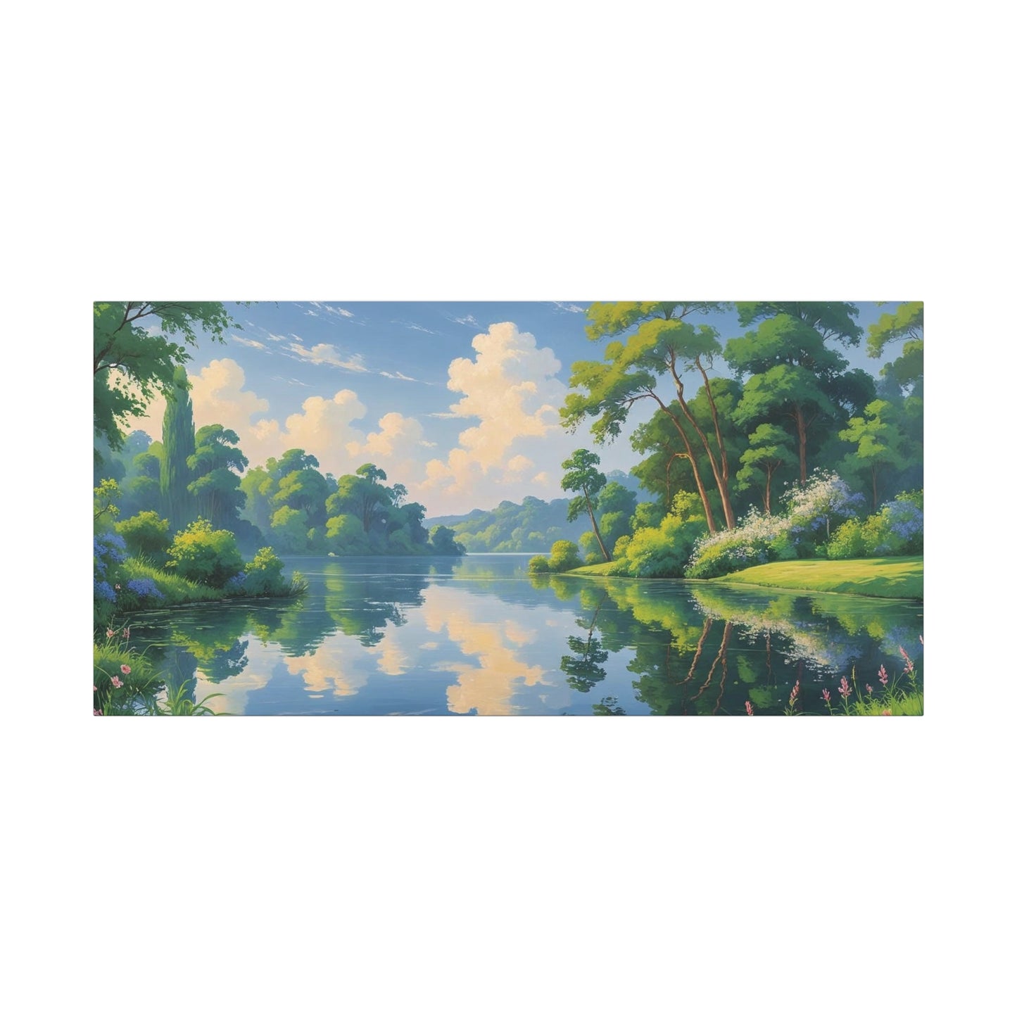 Serene Landscape Canvas Print - "Peaceful Lake", Wall Art Decor, Home Décor, Gift for Nature Lovers, Living Room Decoration