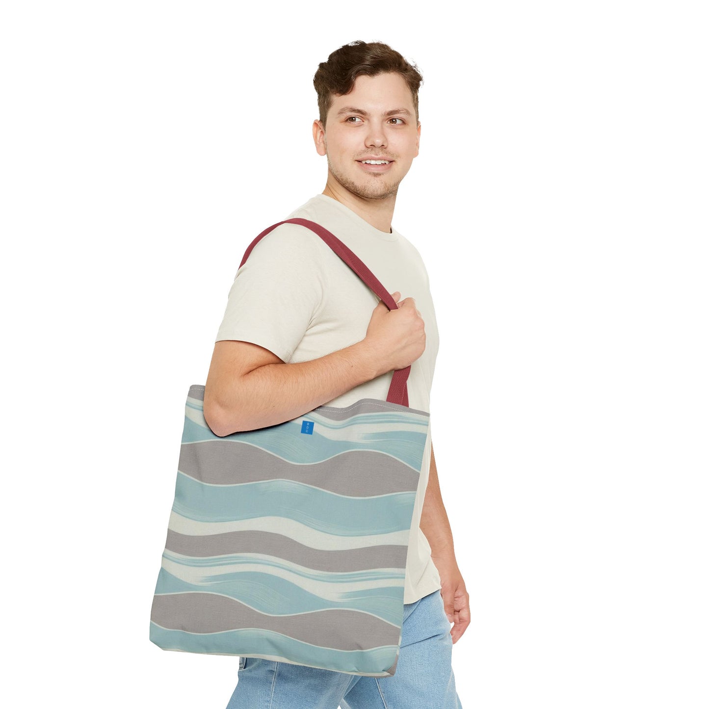 Stylish Waves Tote Bag, Everyday Use, Beach Bag, Shopping Tote, Eco-Friendly, Gift for Her, Summer Accessory