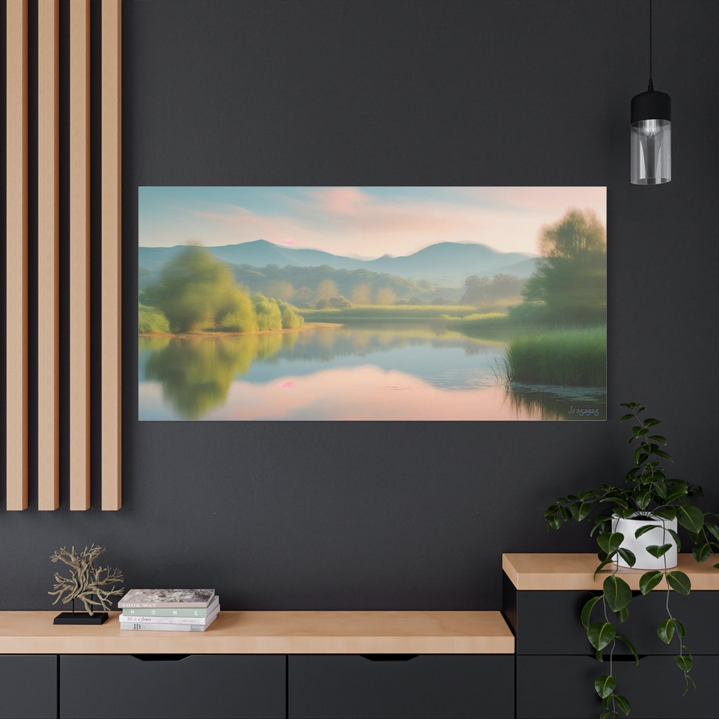 Serene Landscape Canvas Print - "Reflection" series, Wall Art Decor, Home Décor, Gift for Nature Lovers, Living Room Decoration