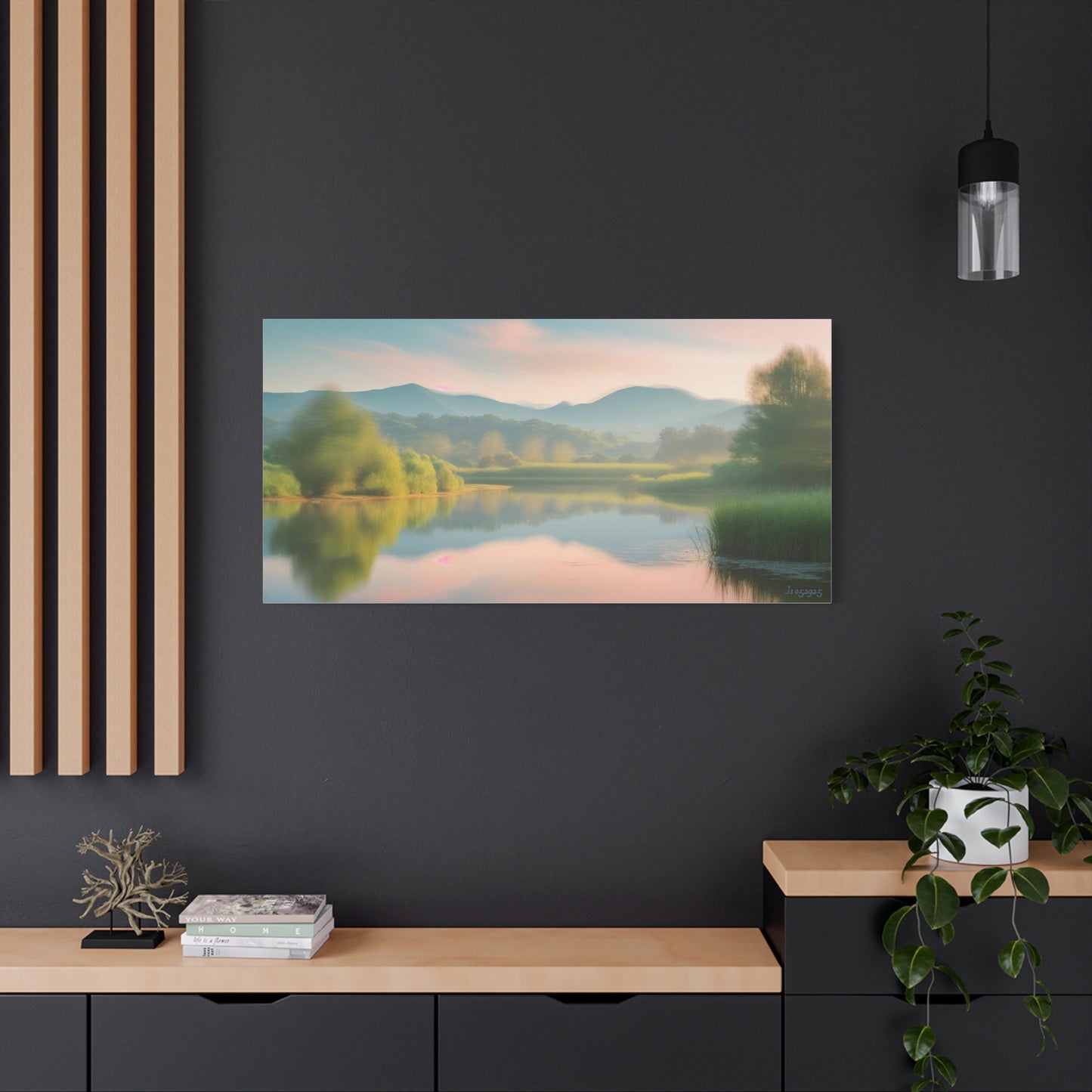 Serene Landscape Canvas Print - "Reflection" series, Wall Art Decor, Home Décor, Gift for Nature Lovers, Living Room Decoration