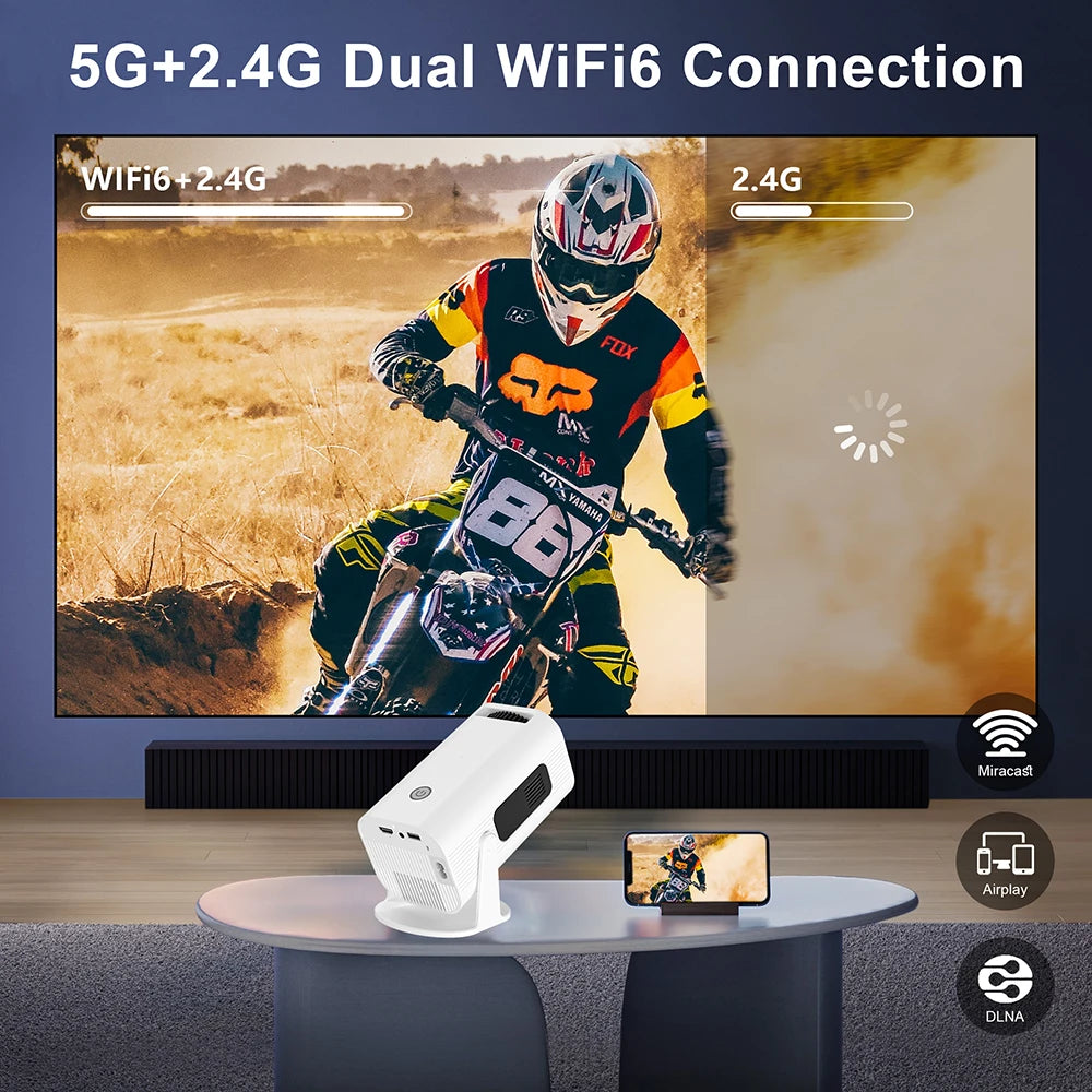 Android 11 P330W Projector HD 1080P Support 4K Allwinner H713 BT5.0 Smart TV Office Micro Portable 5G Wifi Home Theater