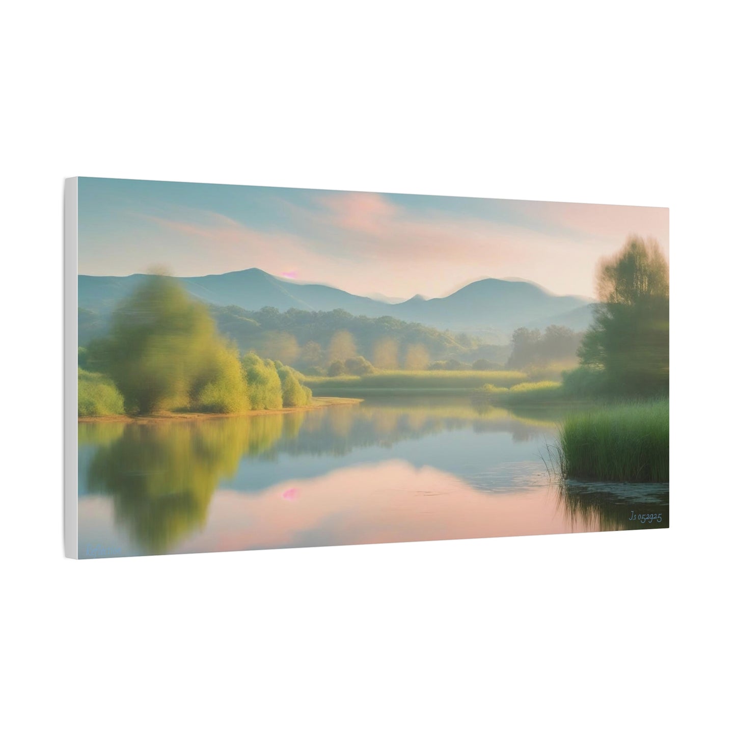 Serene Landscape Canvas Print - "Reflection" series, Wall Art Decor, Home Décor, Gift for Nature Lovers, Living Room Decoration