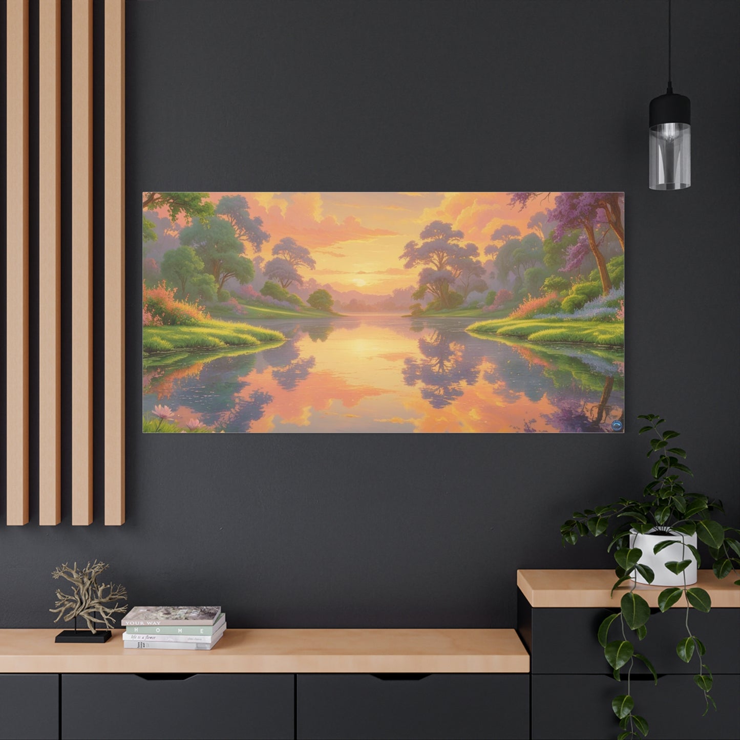 Sunrise Lake Landscape Canvas Print - "Reflection" series, Wall Art Decor, Home Décor, Gift for Nature Lovers, Living Room Decoration