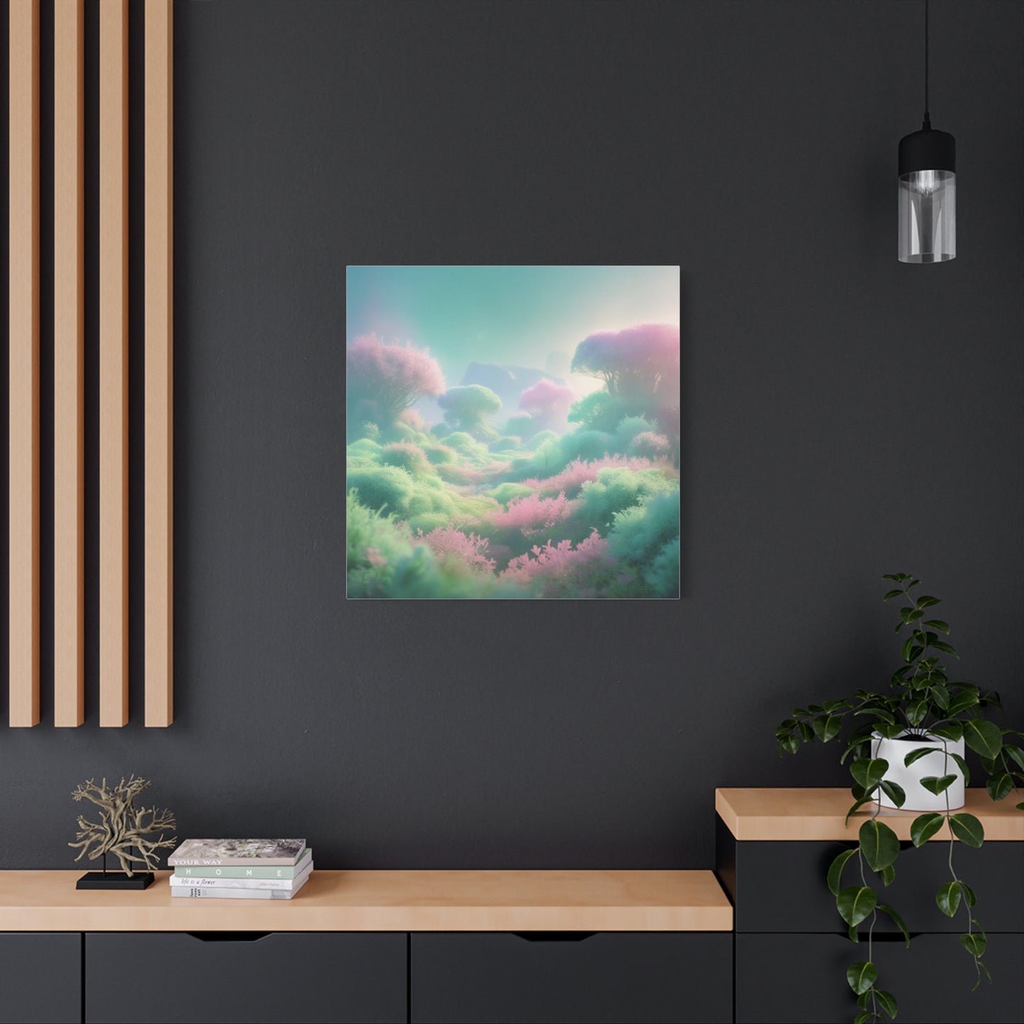 Eden Dreamscape Matte Canvas Wall Art, Tranquil Landscape Decor, Home Office Decor, Gift for Nature Lovers, Serenity Art Piece