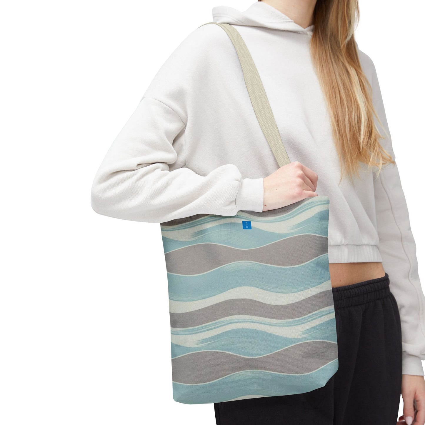 Stylish Waves Tote Bag, Everyday Use, Beach Bag, Shopping Tote, Eco-Friendly, Gift for Her, Summer Accessory