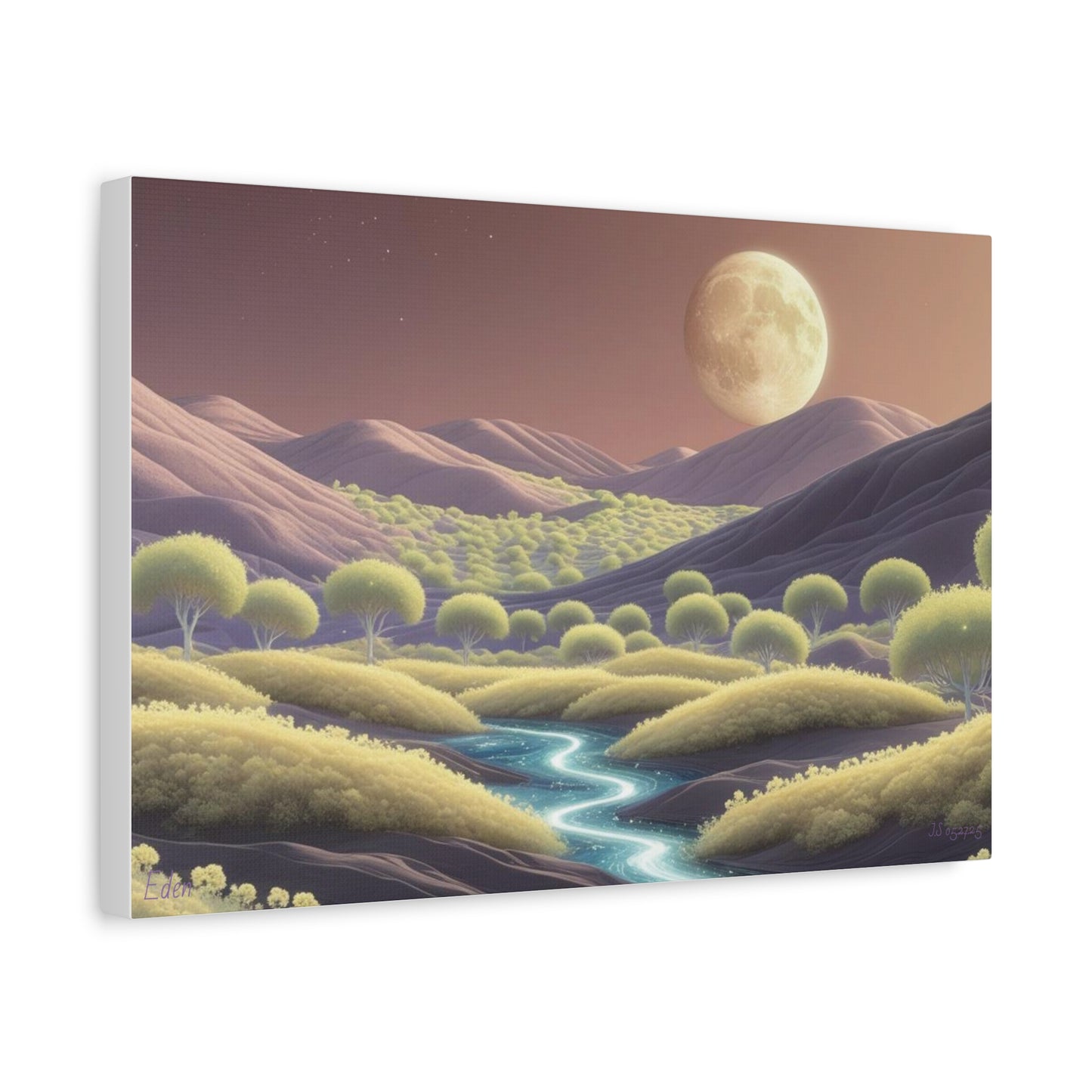 Serene Landscape Canvas Print - "Eden In Other Stars", Wall Art Decor, Home Décor, Gift for Nature Lovers, Living Room Decoration