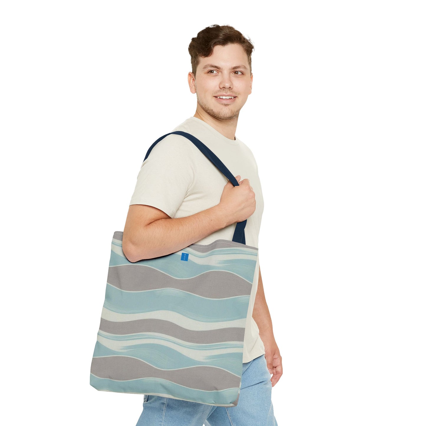 Stylish Waves Tote Bag, Everyday Use, Beach Bag, Shopping Tote, Eco-Friendly, Gift for Her, Summer Accessory