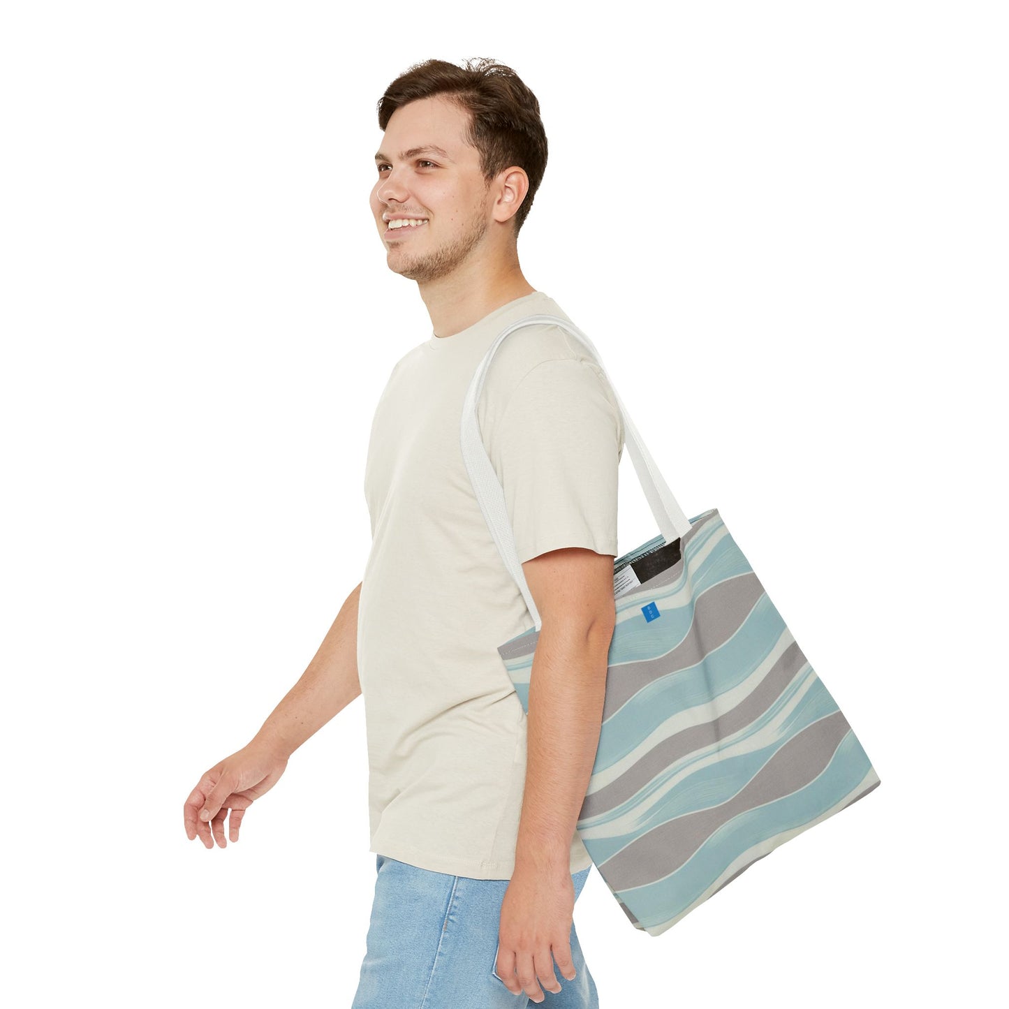 Stylish Waves Tote Bag, Everyday Use, Beach Bag, Shopping Tote, Eco-Friendly, Gift for Her, Summer Accessory