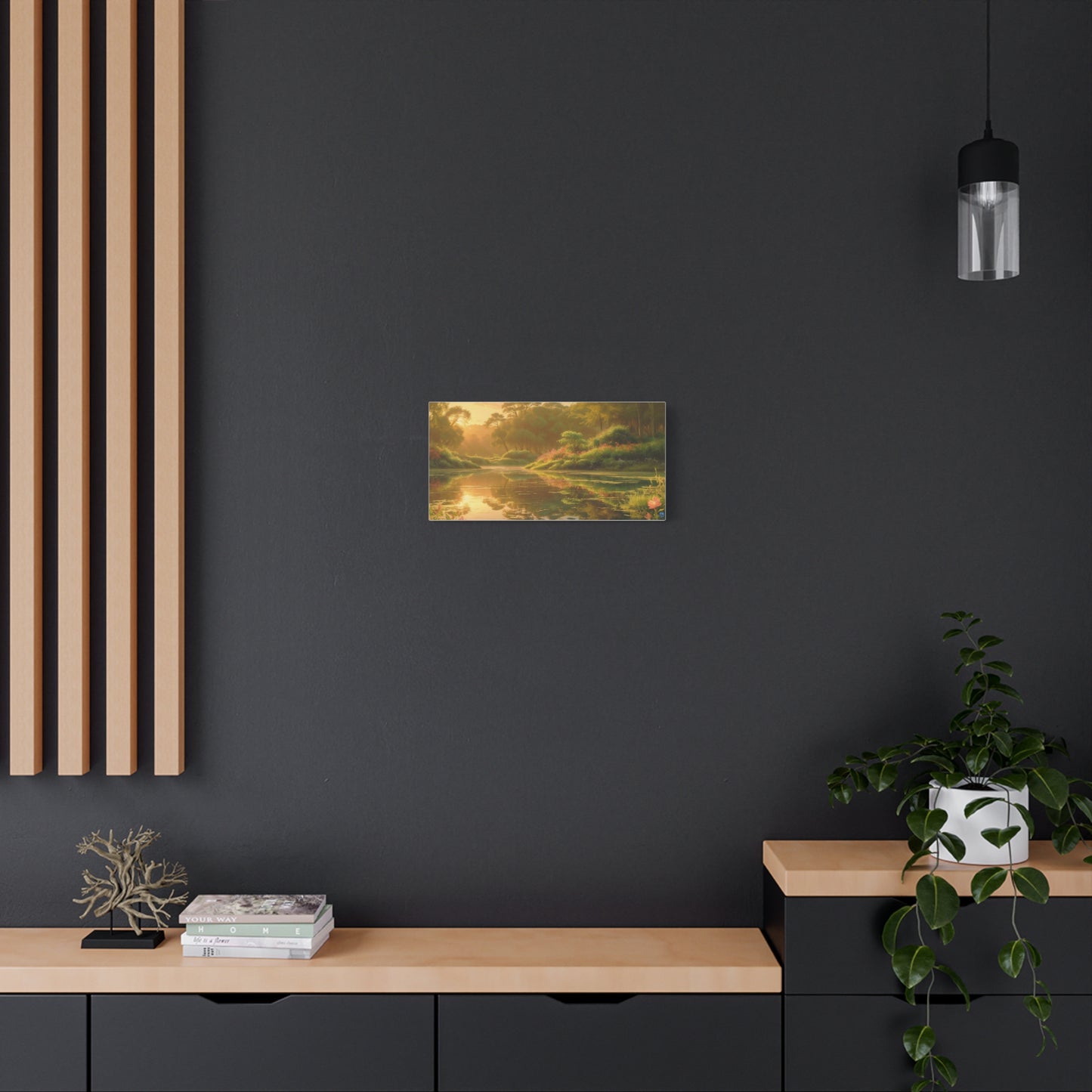 Serena Lake Sunrise Landscape Canvas Print - "Reflection" series, Wall Art Decor, Home Décor, Gift for Nature Lovers, Living Room Decoration
