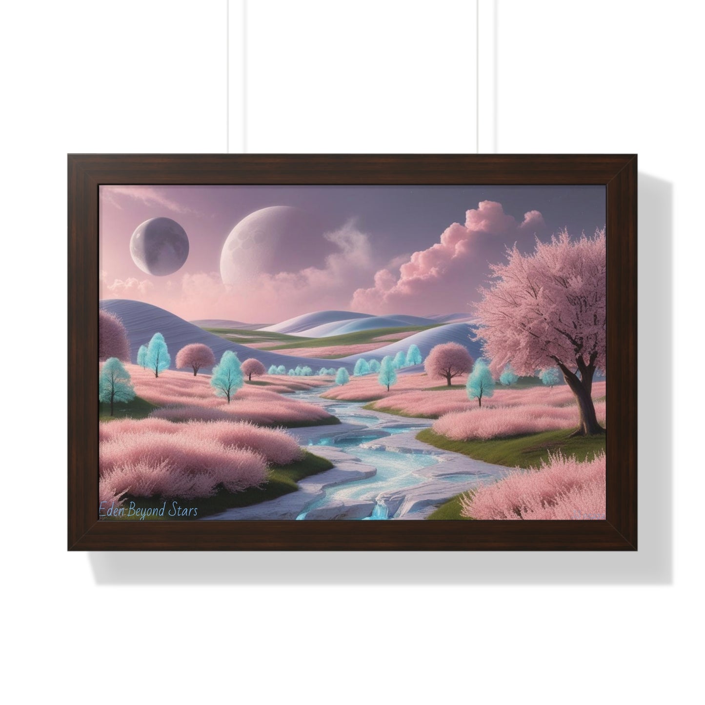 Eden Beyond the Stars - Dreamy Art for Home Decor "Pink Eden" Series, Modern Home Art, Unique Gift for Her, Beach House Wall Art, Stylish Decor