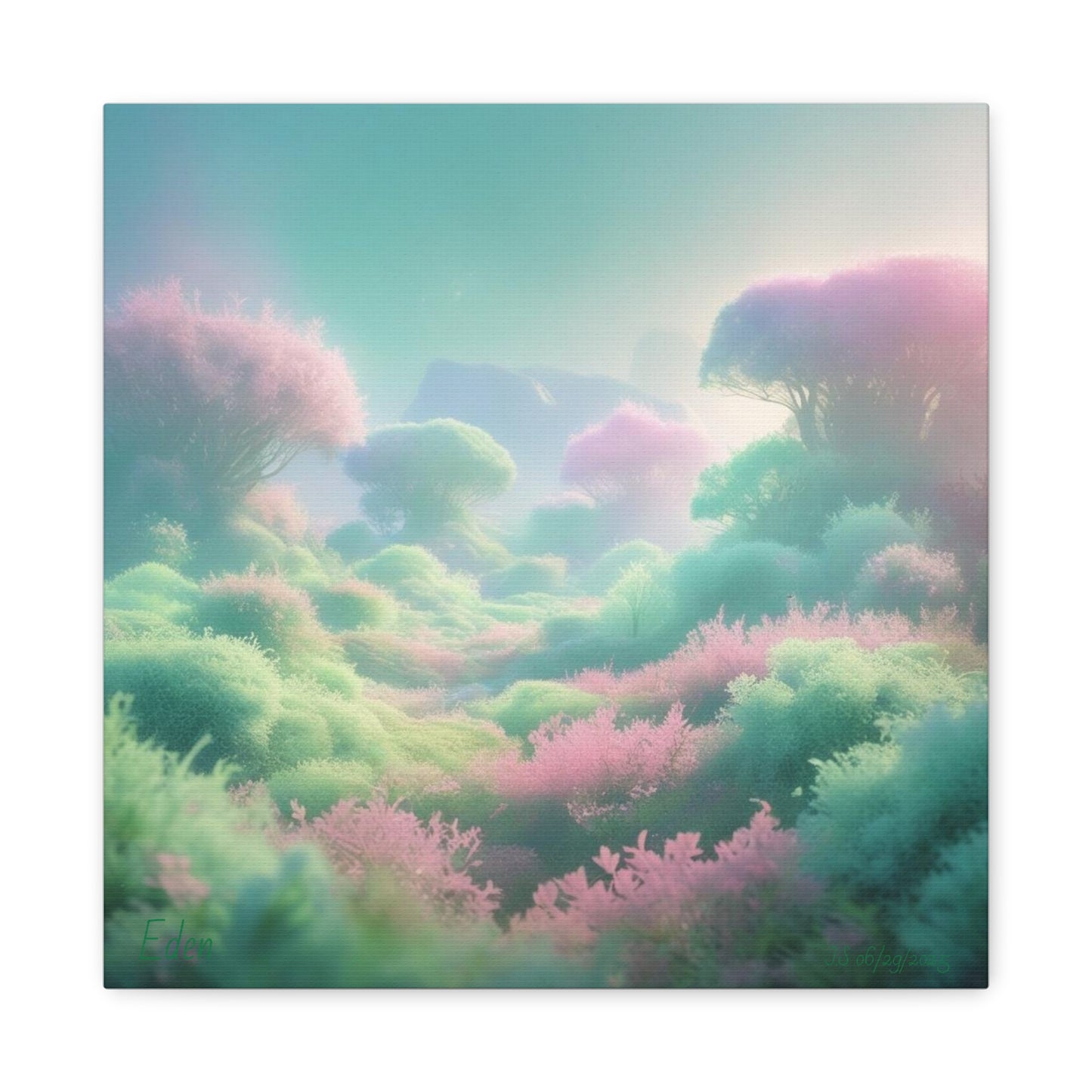 Eden Dreamscape Matte Canvas Wall Art, Tranquil Landscape Decor, Home Office Decor, Gift for Nature Lovers, Serenity Art Piece