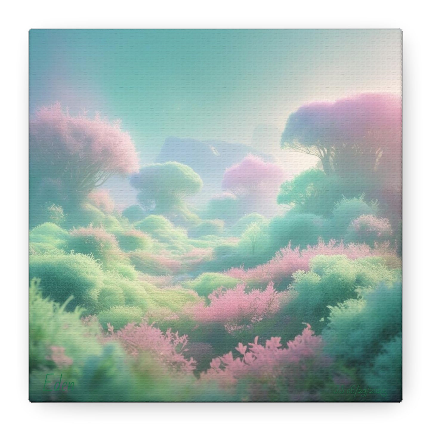 Eden Dreamscape Matte Canvas Wall Art, Tranquil Landscape Decor, Home Office Decor, Gift for Nature Lovers, Serenity Art Piece