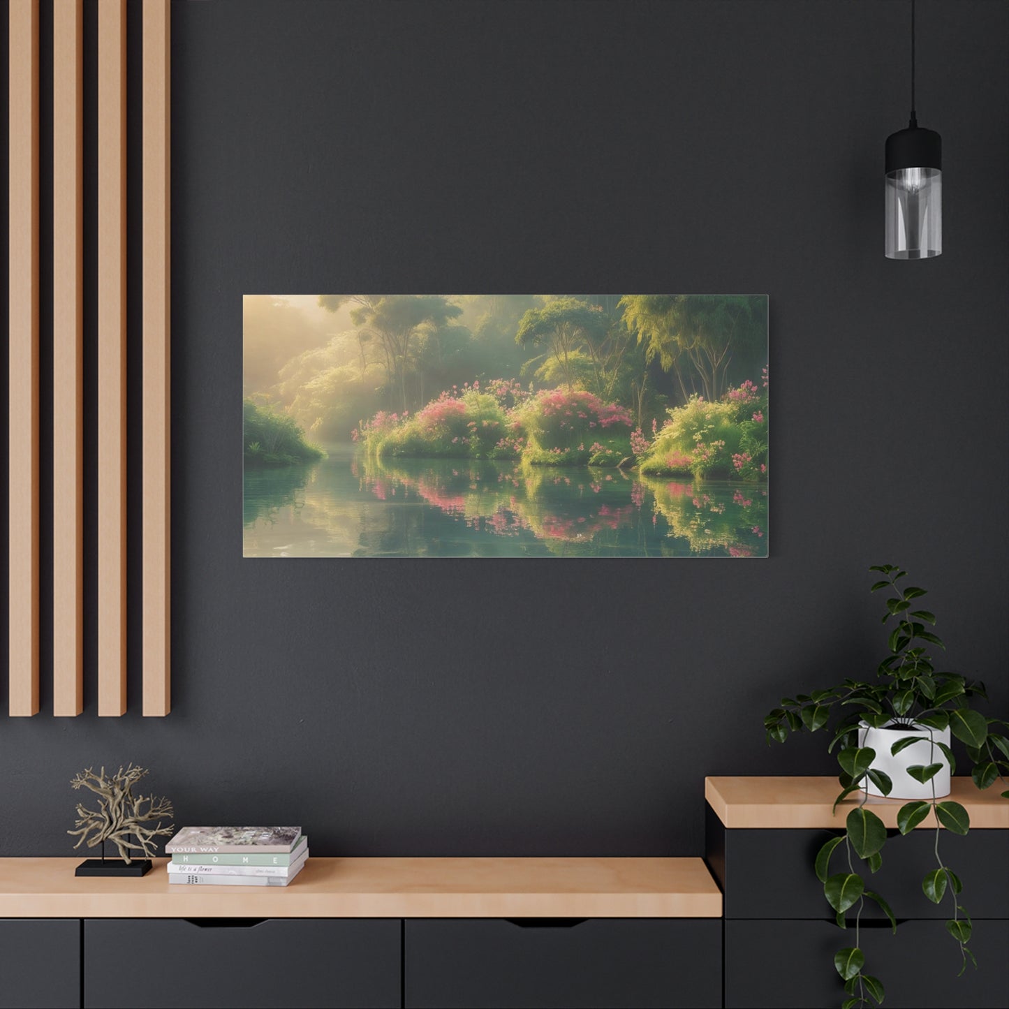 Serene Landscape Canvas Print - "Peaceful Lake", Wall Art Decor, Home Décor, Gift for Nature Lovers, Living Room Decoration