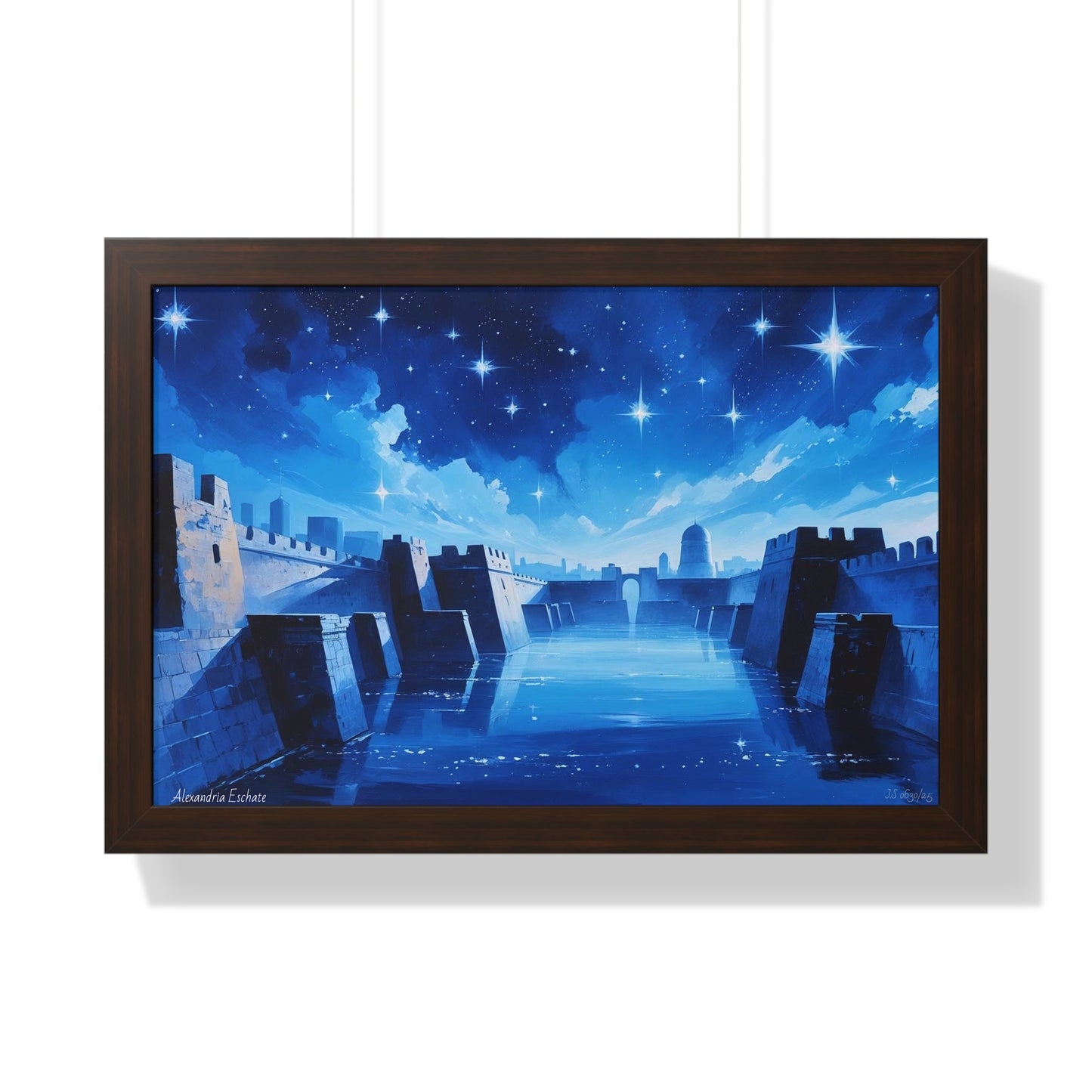 "Alexandria Eschate's Night", Original Art, Wall Decor, Perfect Gift, Night Theme Decoration