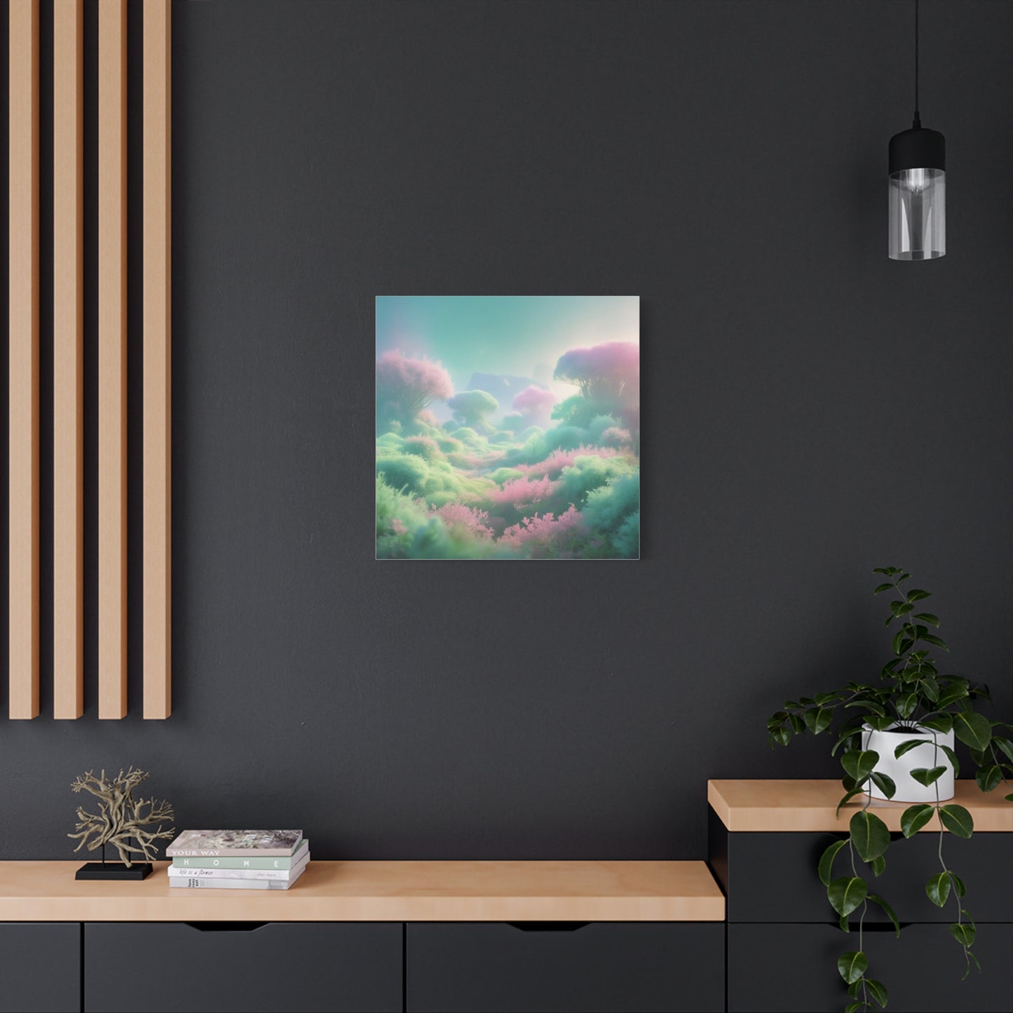 Eden Dreamscape Matte Canvas Wall Art, Tranquil Landscape Decor, Home Office Decor, Gift for Nature Lovers, Serenity Art Piece