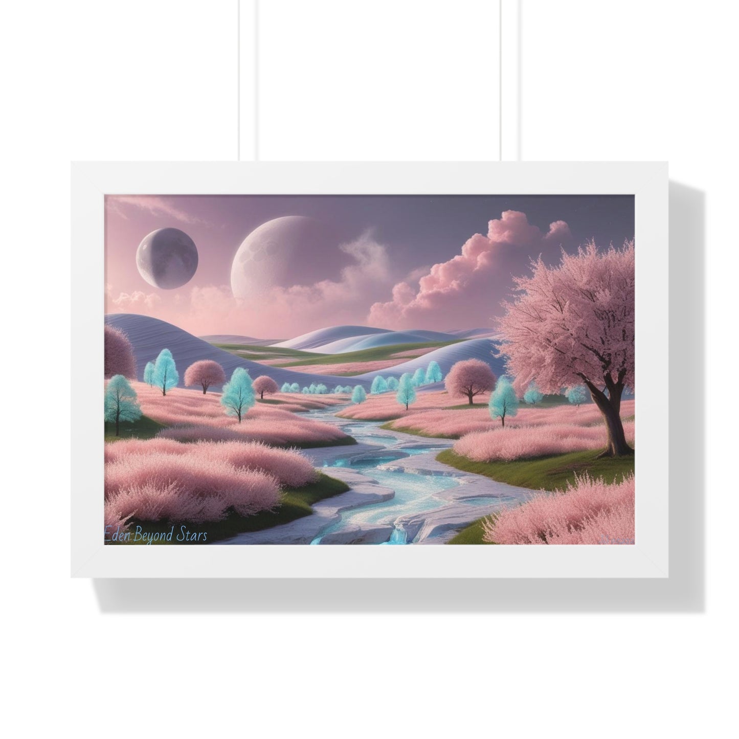 Eden Beyond the Stars - Dreamy Art for Home Decor "Pink Eden" Series, Modern Home Art, Unique Gift for Her, Beach House Wall Art, Stylish Decor