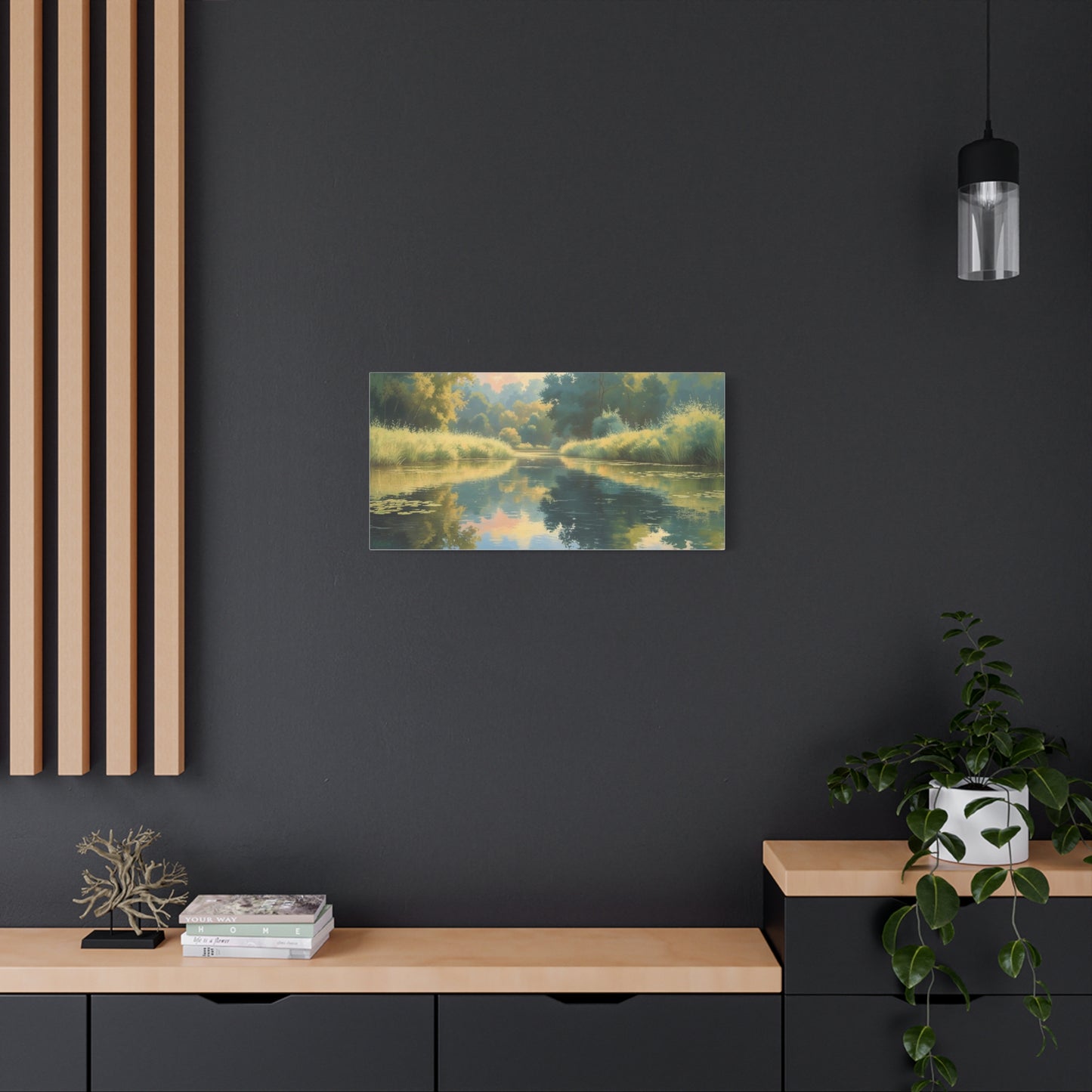 Serene Landscape Canvas Print - "Reflection" series, Wall Art Decor, Home Décor, Gift for Nature Lovers, Living Room Decoration