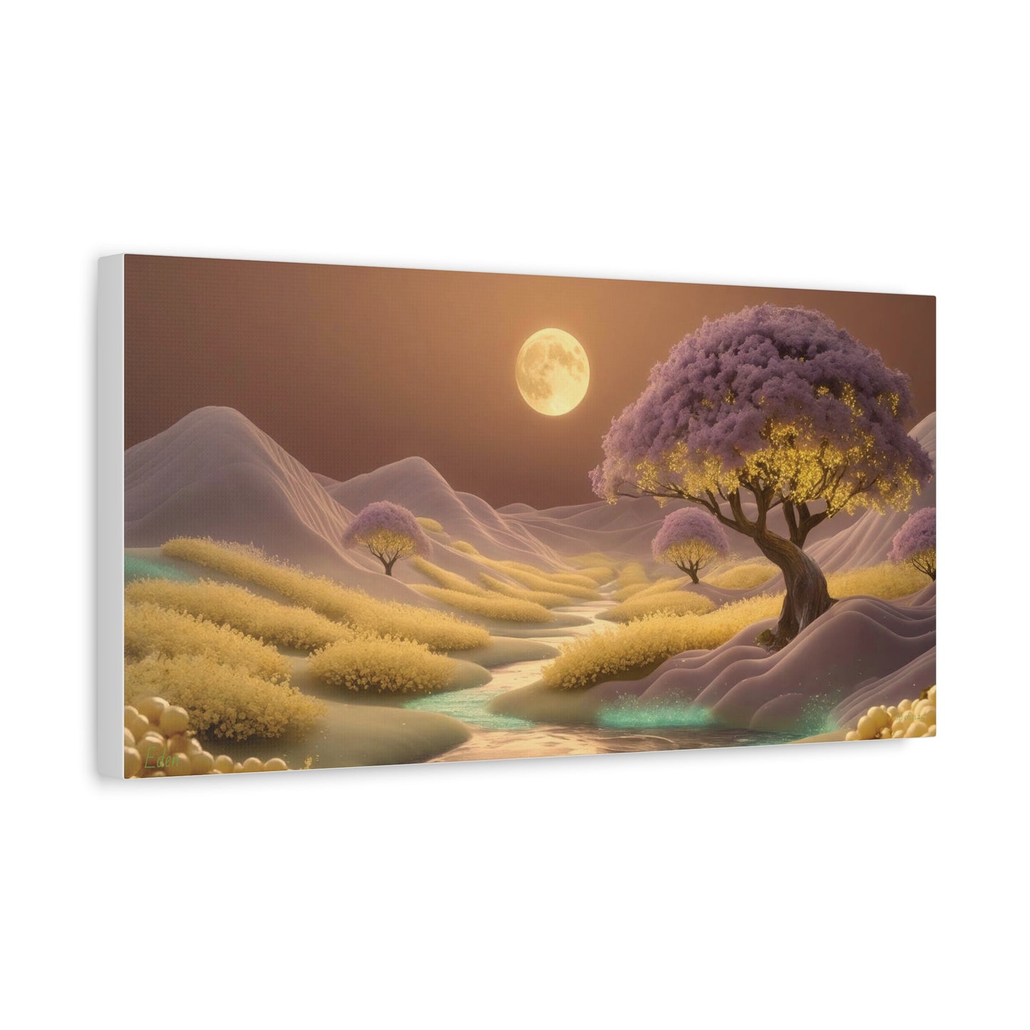 Serene Landscape Canvas Print - "Eden beyond Stars", Wall Art Decor, Home Décor, Gift for Nature Lovers, Living Room Decoration