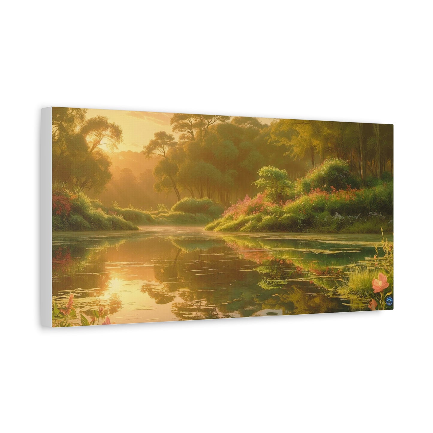 Serena Lake Sunrise Landscape Canvas Print - "Reflection" series, Wall Art Decor, Home Décor, Gift for Nature Lovers, Living Room Decoration