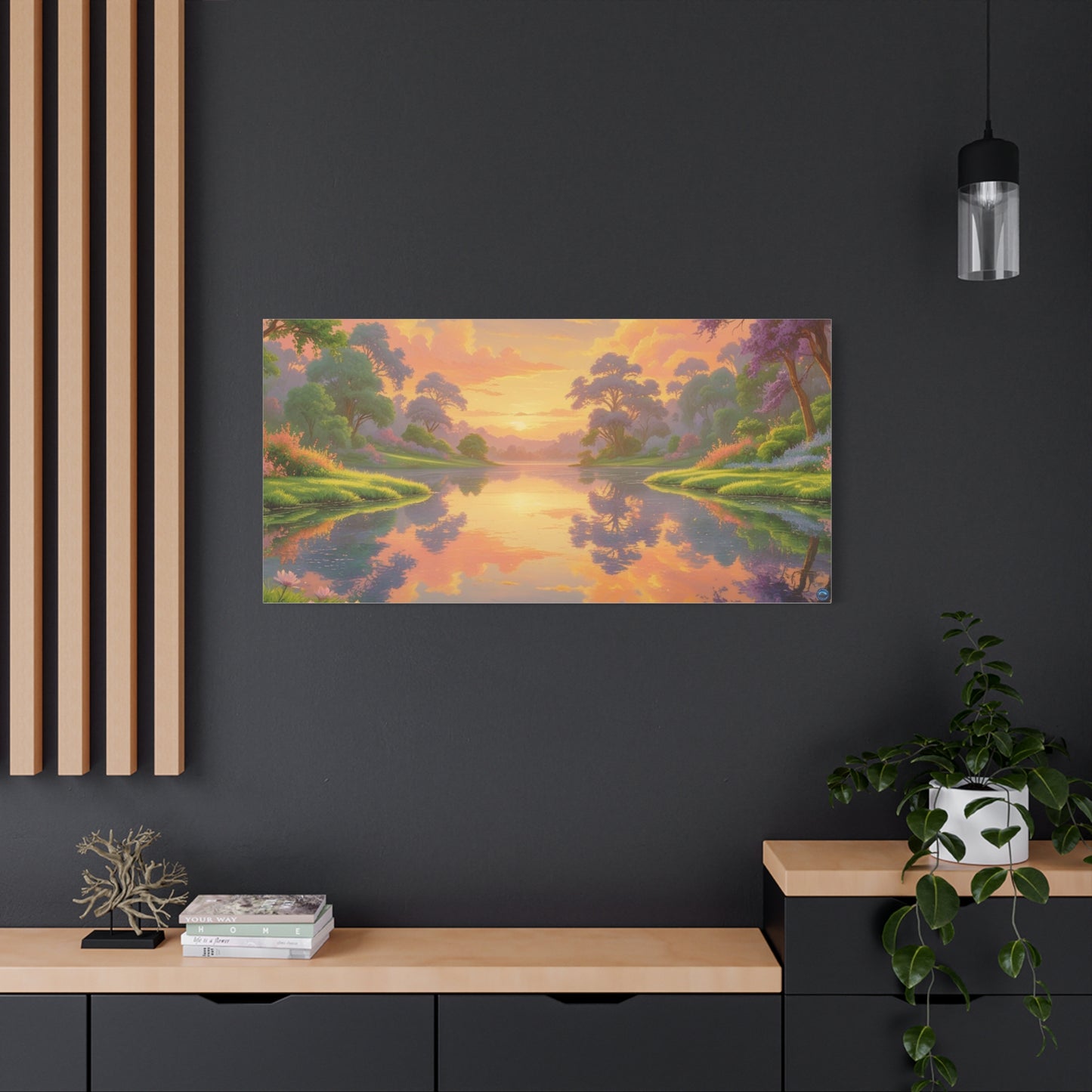 Sunrise Lake Landscape Canvas Print - "Reflection" series, Wall Art Decor, Home Décor, Gift for Nature Lovers, Living Room Decoration