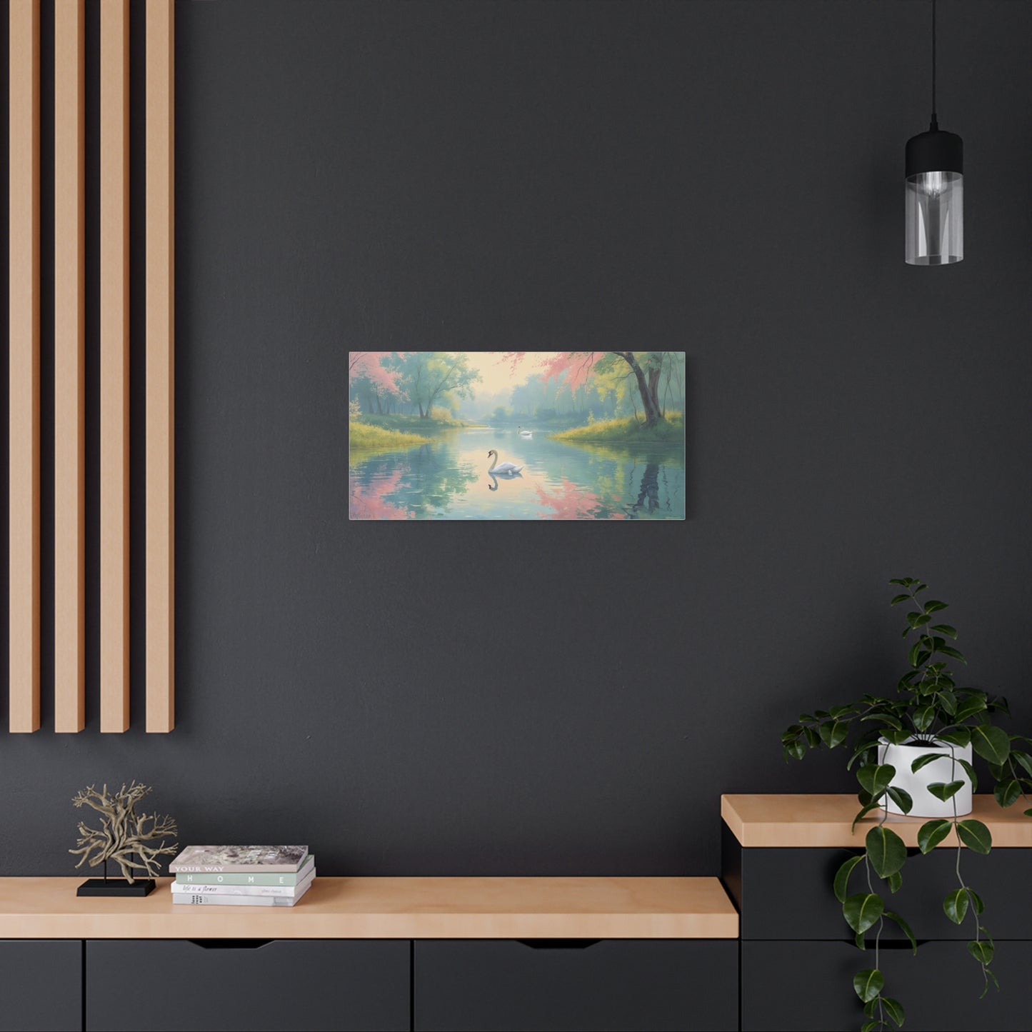 Serene Landscape Canvas Print - "Reflection" series, Wall Art Decor, Home Décor, Gift for Nature Lovers, Living Room Decoration
