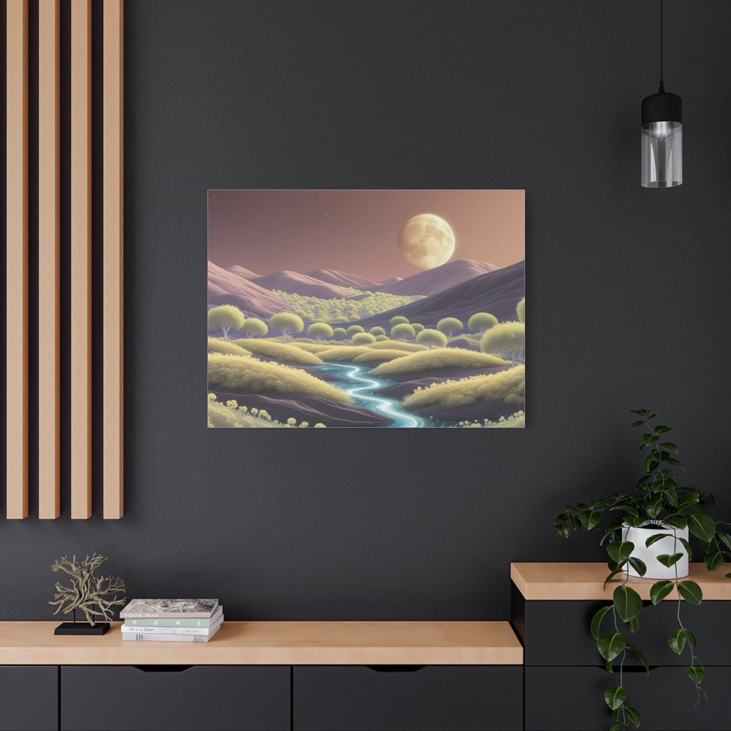Serene Landscape Canvas Print - "Eden In Other Stars", Wall Art Decor, Home Décor, Gift for Nature Lovers, Living Room Decoration