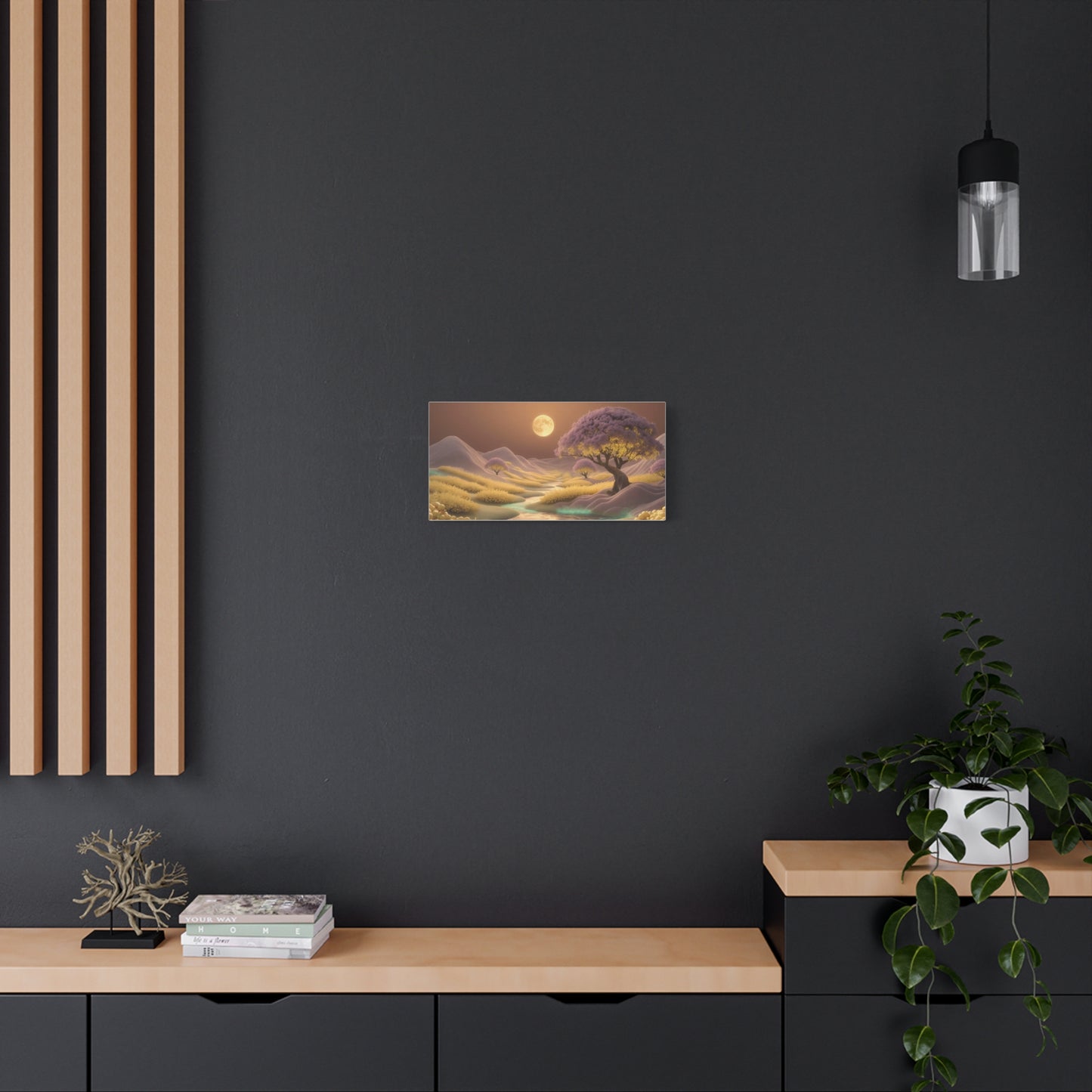 Serene Landscape Canvas Print - "Eden beyond Stars", Wall Art Decor, Home Décor, Gift for Nature Lovers, Living Room Decoration