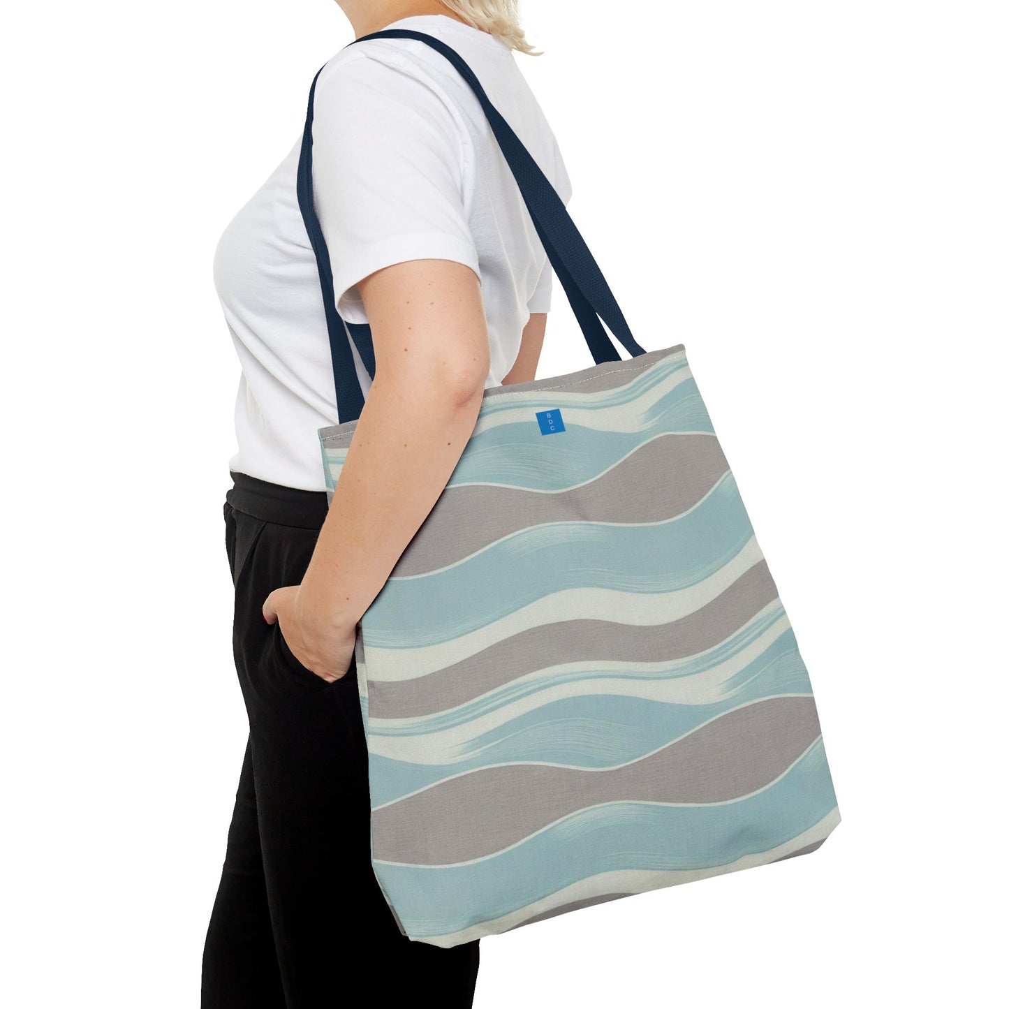 Stylish Waves Tote Bag, Everyday Use, Beach Bag, Shopping Tote, Eco-Friendly, Gift for Her, Summer Accessory