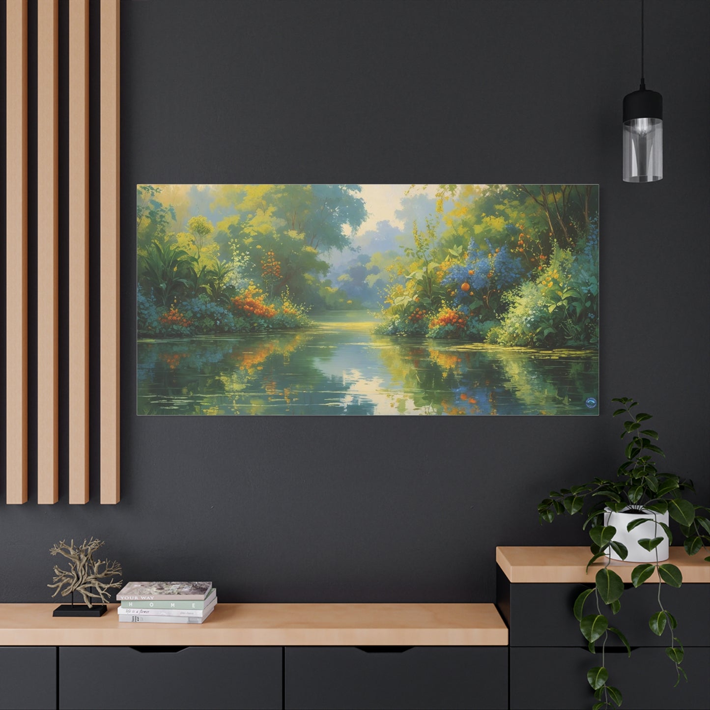 Serena Lake Landscape Canvas Print - "Reflection" series, Peaceful and Abundant, Wall Art Decor, Home Décor, Gift for Nature Lovers, Living Room Decoration