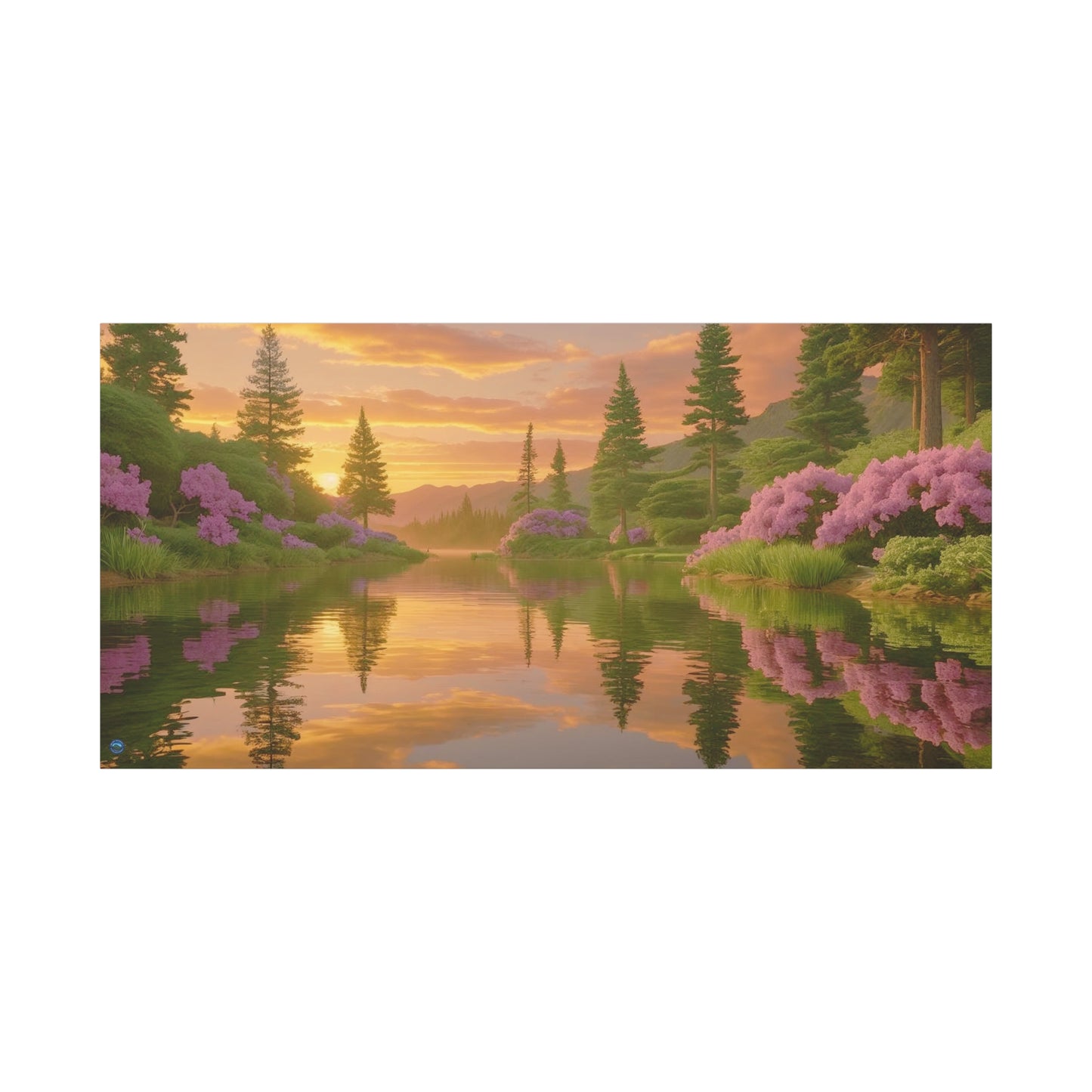 Serena Lake Sunrise Landscape Canvas Print - "Reflection" series, Tranquil and Abundant, Wall Art Decor, Home Décor, Gift for Nature Lovers, Living Room Decoration