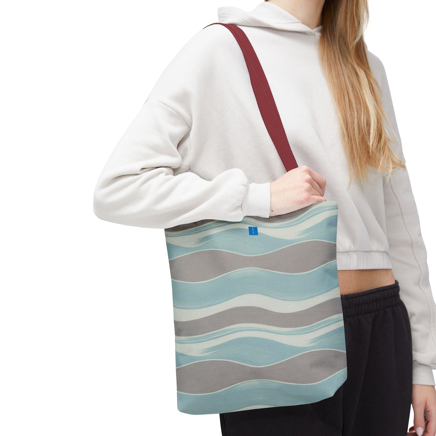 Stylish Waves Tote Bag, Everyday Use, Beach Bag, Shopping Tote, Eco-Friendly, Gift for Her, Summer Accessory