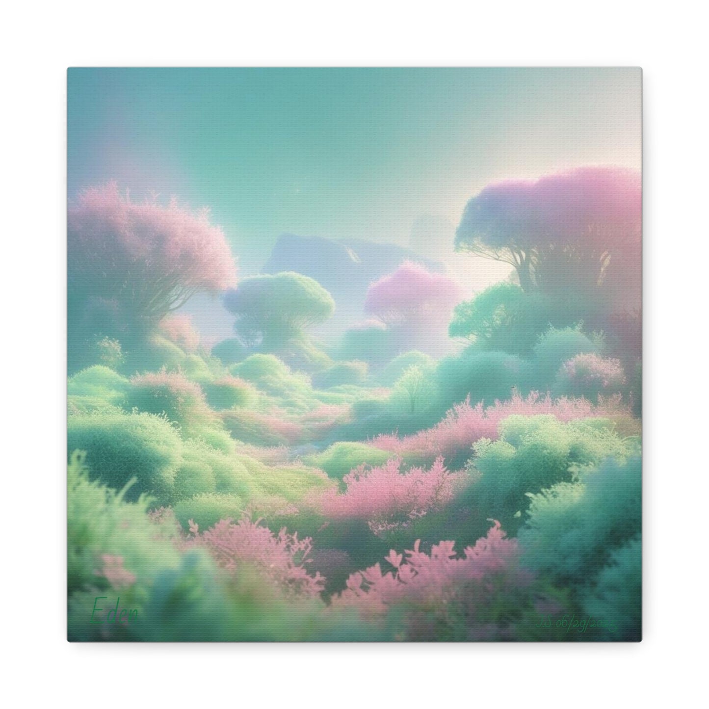 Eden Dreamscape Matte Canvas Wall Art, Tranquil Landscape Decor, Home Office Decor, Gift for Nature Lovers, Serenity Art Piece