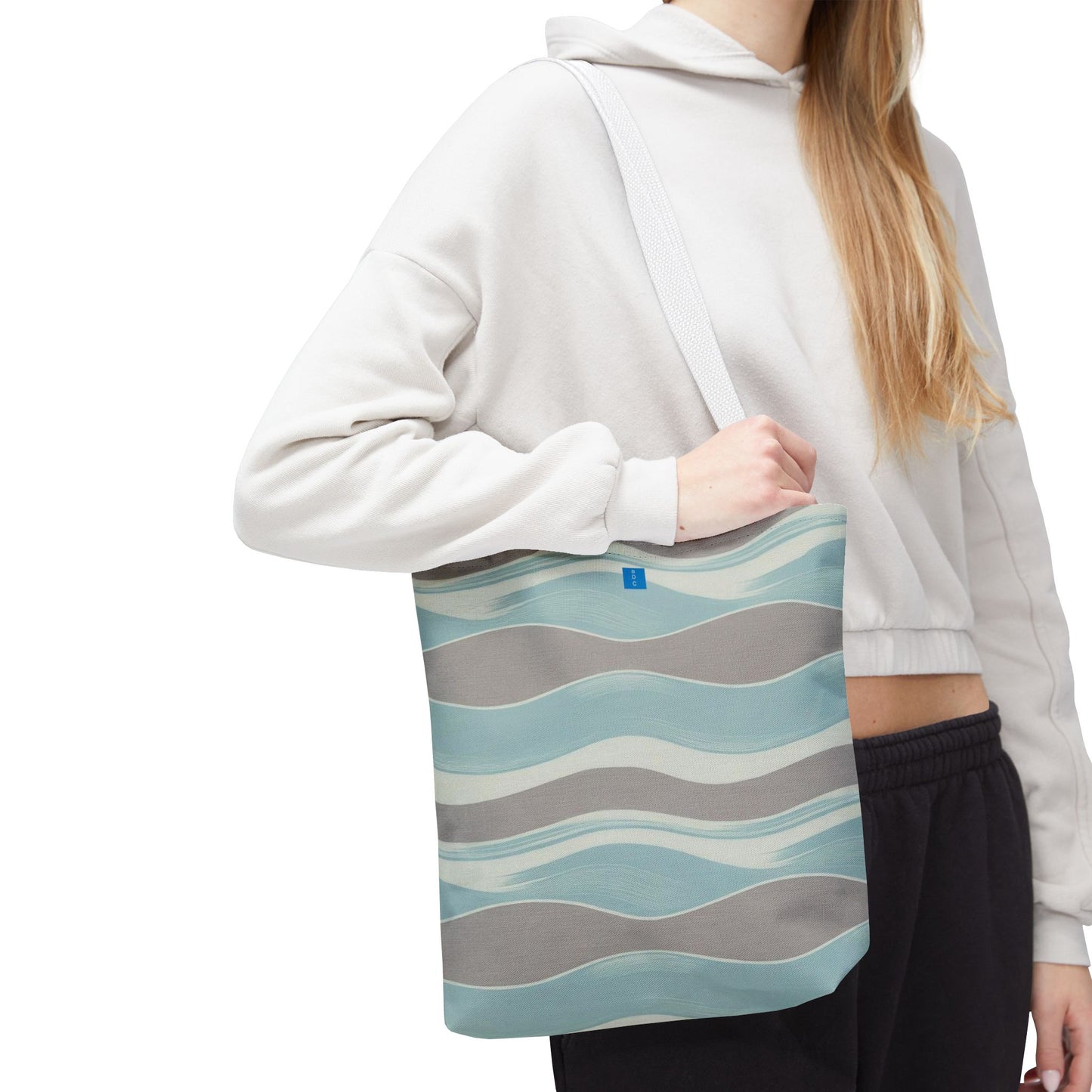 Stylish Waves Tote Bag, Everyday Use, Beach Bag, Shopping Tote, Eco-Friendly, Gift for Her, Summer Accessory