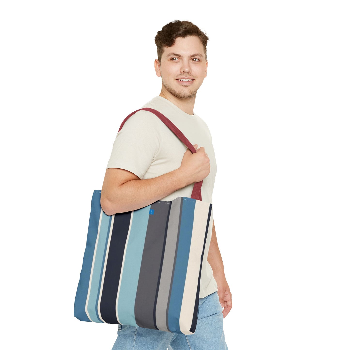 Stylish Striped Tote Bag | Versatile Reusable Shopper | Beach, Gym, Shopping, or Travel Essential | Fun Gift Idea
