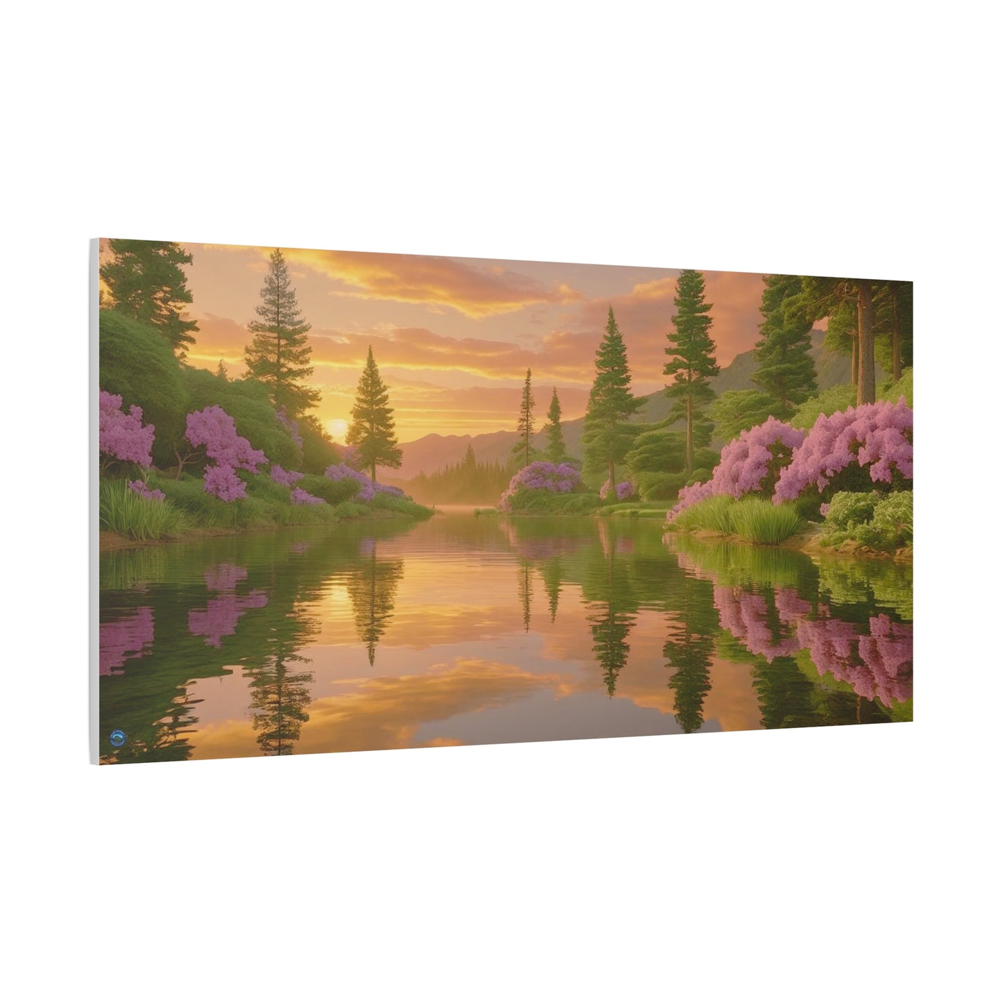 Serena Lake Sunrise Landscape Canvas Print - "Reflection" series, Tranquil and Abundant, Wall Art Decor, Home Décor, Gift for Nature Lovers, Living Room Decoration