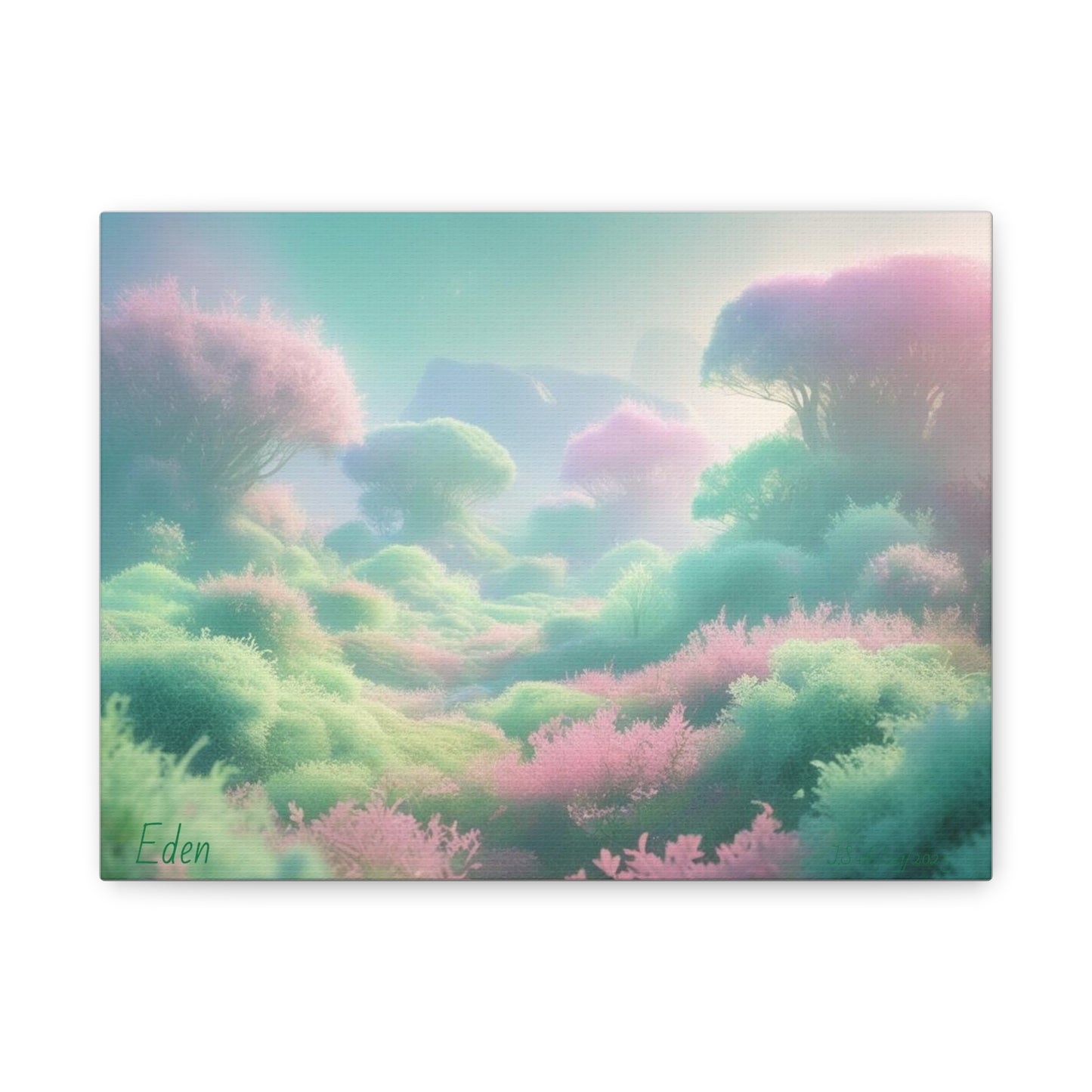 Eden Dreamscape Matte Canvas Wall Art, Tranquil Landscape Decor, Home Office Decor, Gift for Nature Lovers, Serenity Art Piece